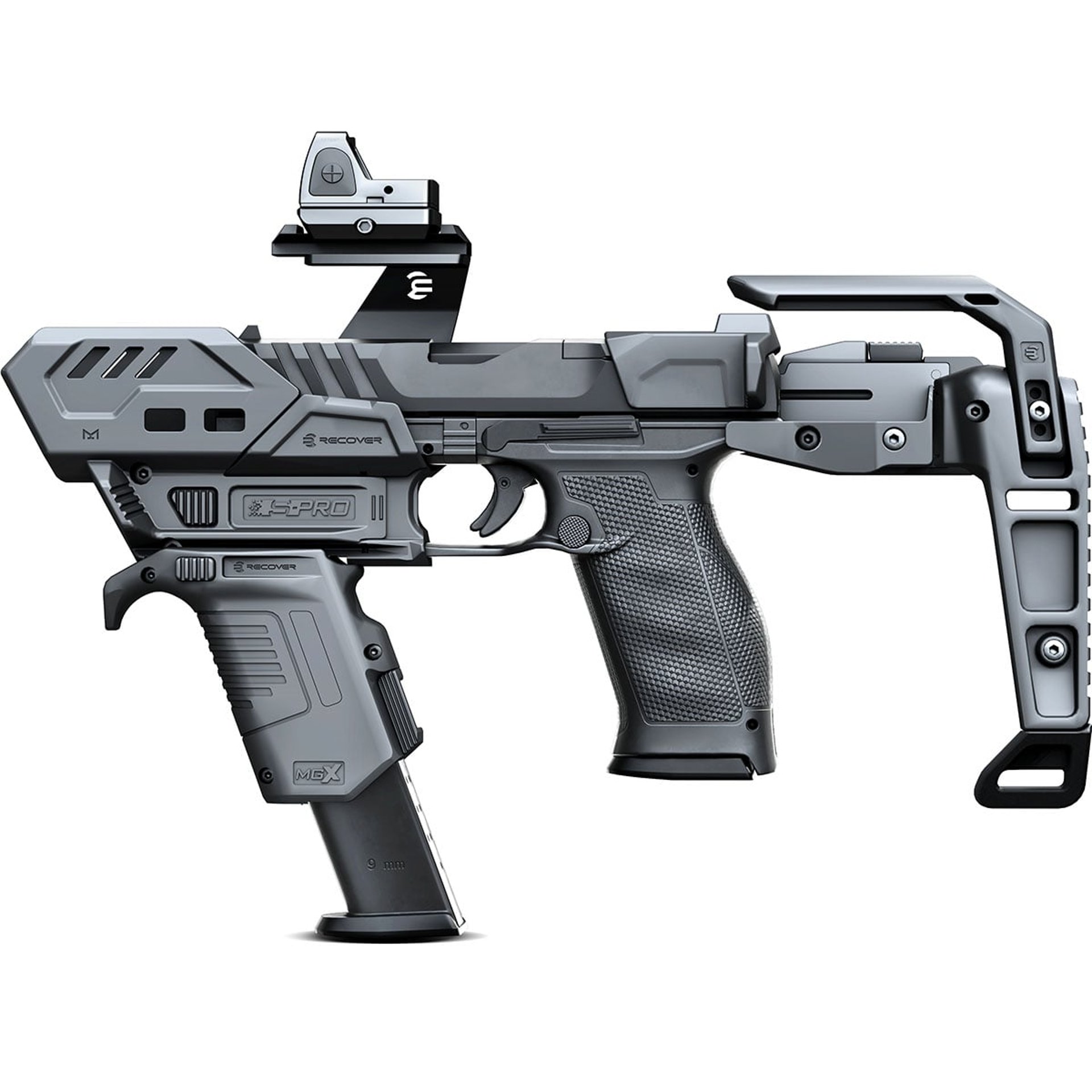 S-PRO MG Stabilizer Full Kit for Walther PDP Black