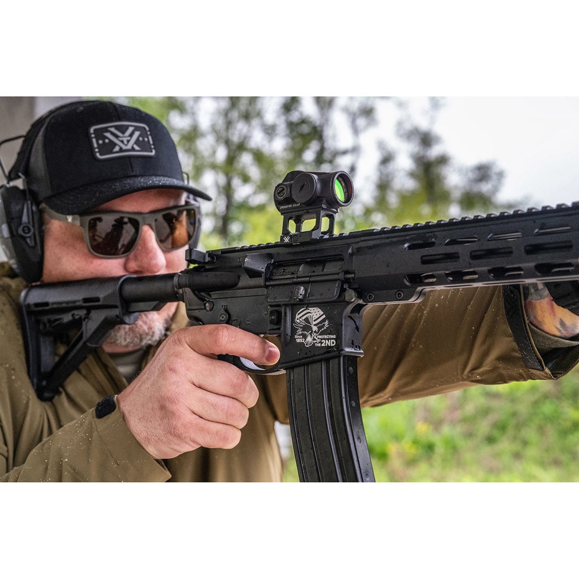 CF2-RD2-SLR Crossfire II 2 MOA Solar Green Dot Sight Black