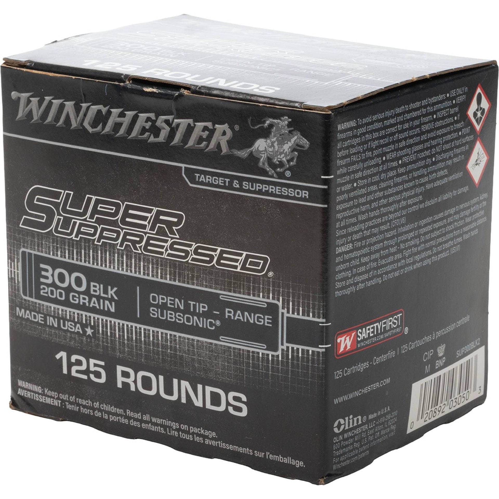Super Suppressed 300BLK 200gr FMJ 125/Box