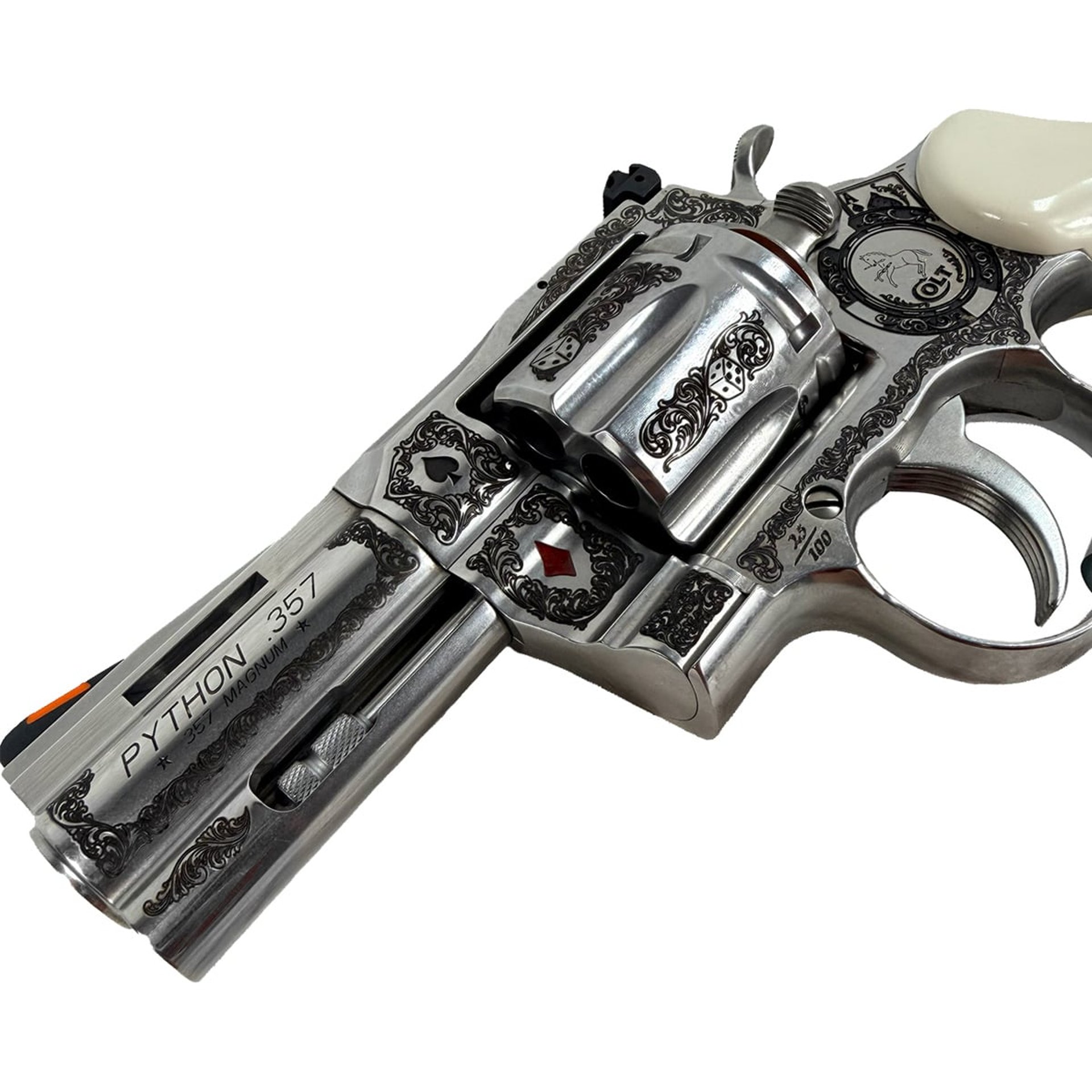 Python 357 Magnum/38 Special 3"BBL 6RD Stainless The Gambler