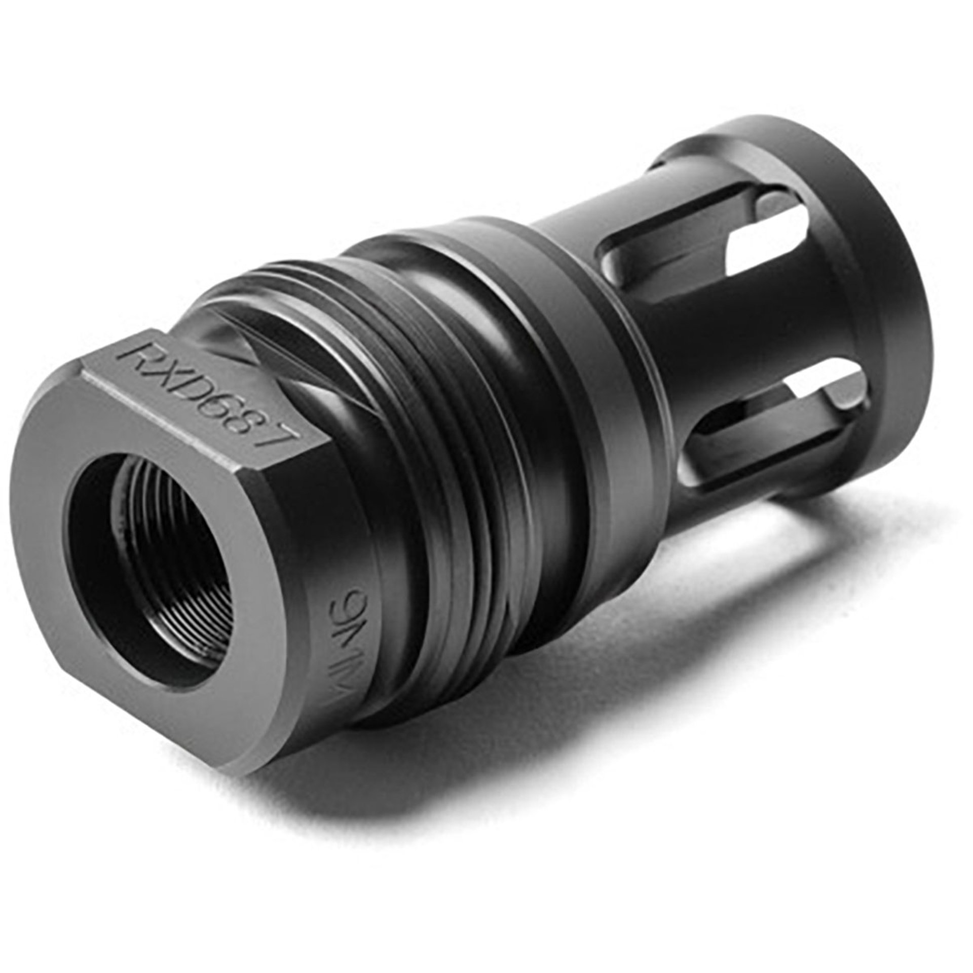 RXD Xeno P-Series 9mm Caliber Flash Hider 1/2x28 Black
