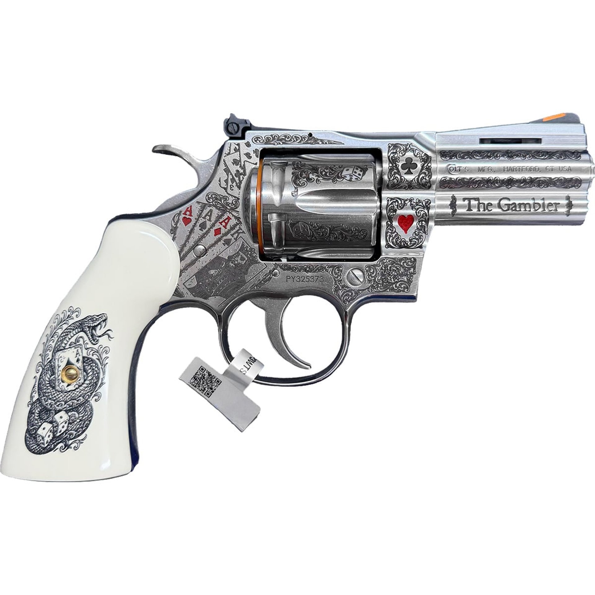 Python 357 Magnum/38 Special 3"BBL 6RD Stainless The Gambler