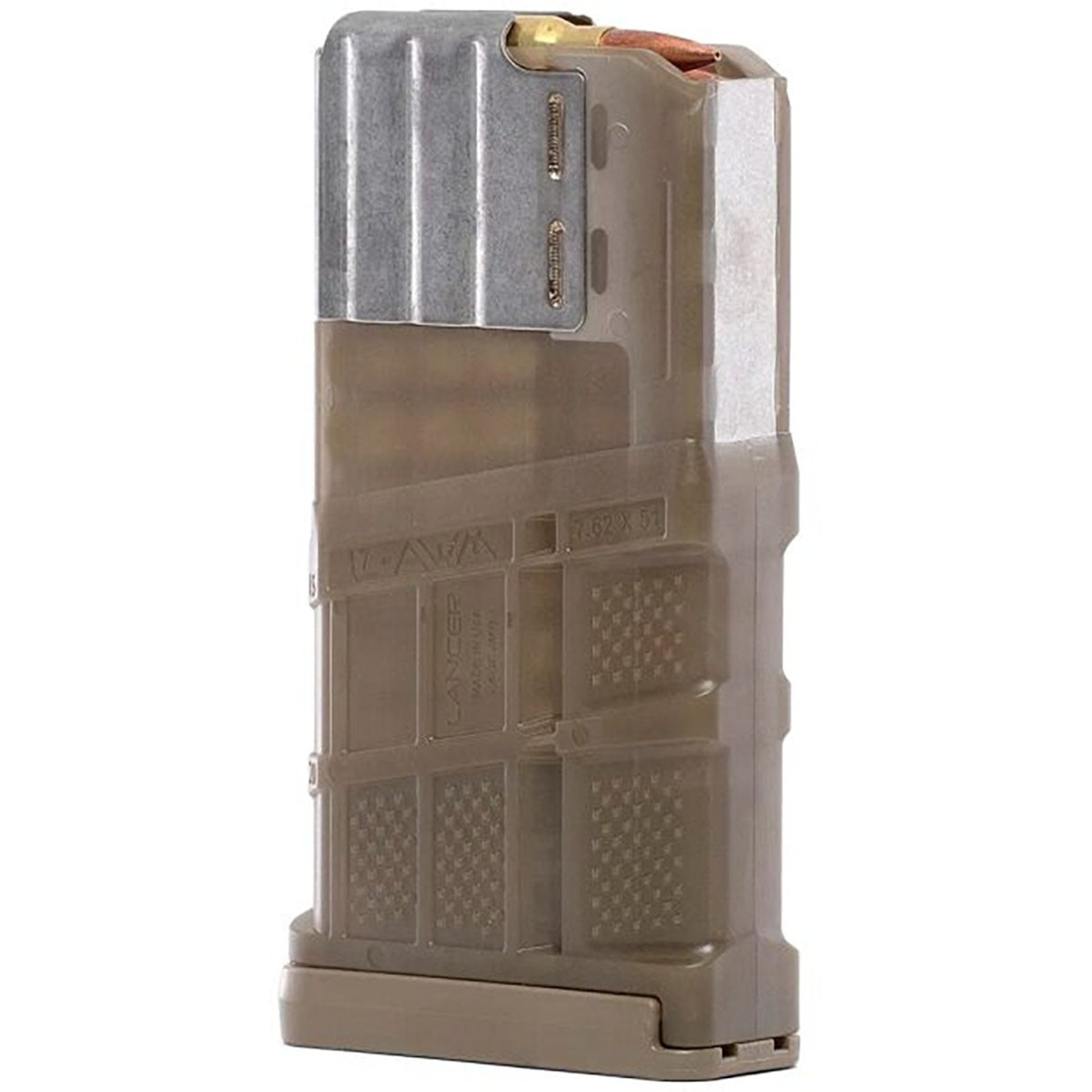 L7AWM 20 GEN2 .308 Win 20RD Mag Transluscent Dark Earth