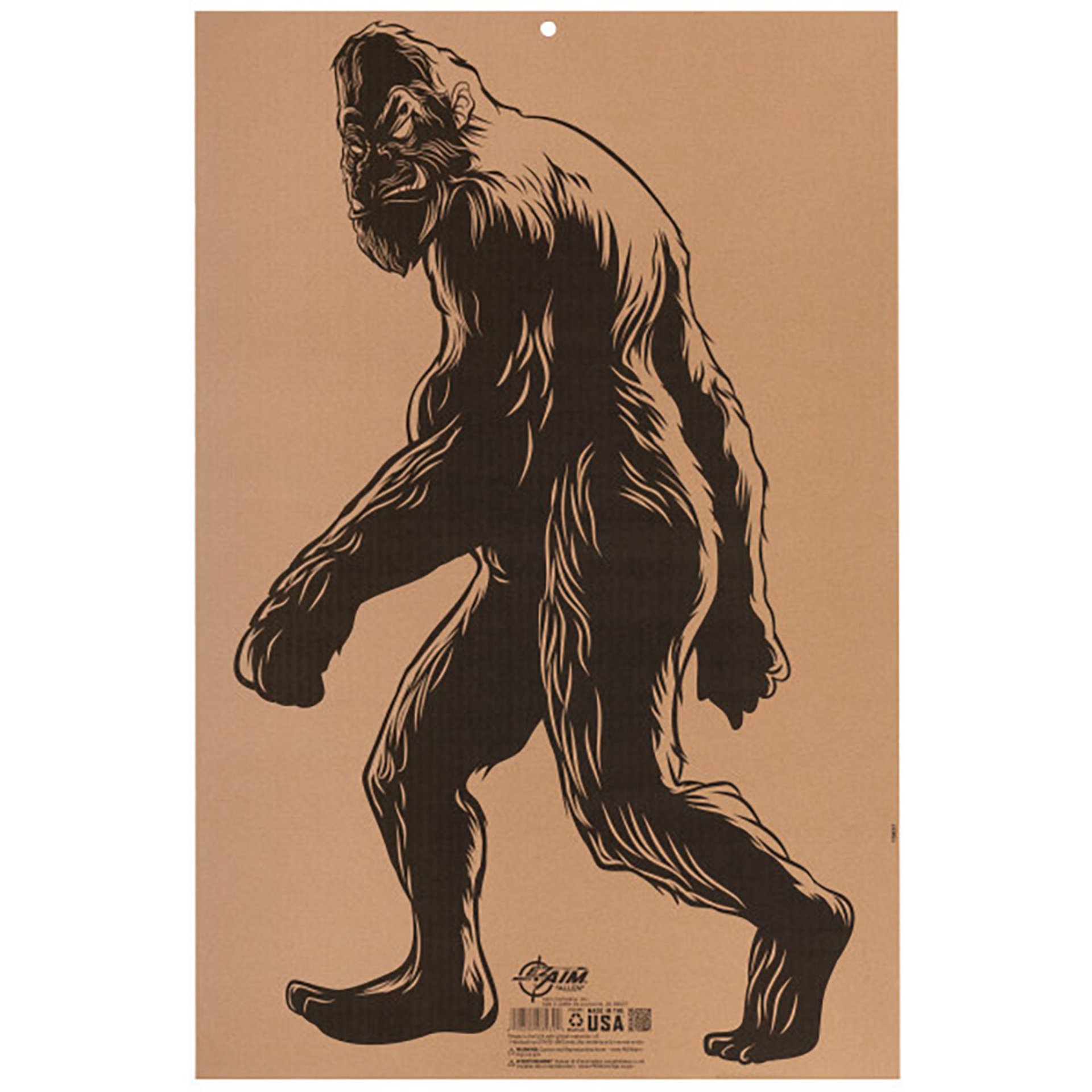 EZ AIM® 23”X35” SASQUATCH SILHOUETTE CORRUGATED TARGET & BACKER