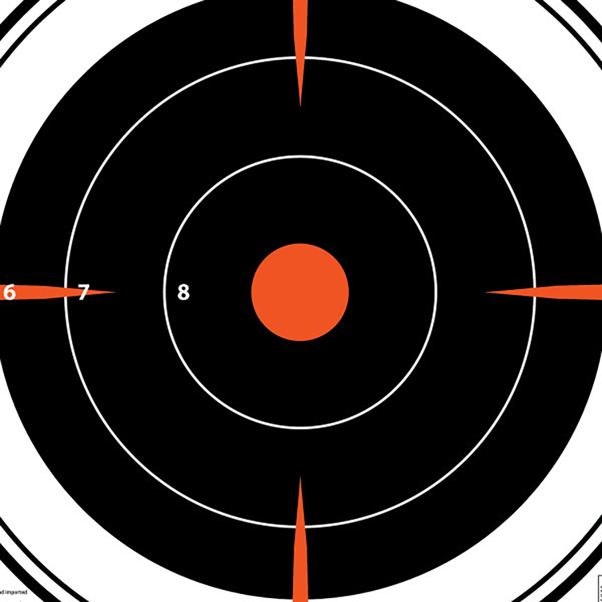 EZ Aim Bullseye 8"x8" Paper Shooting Targets 26/Pack