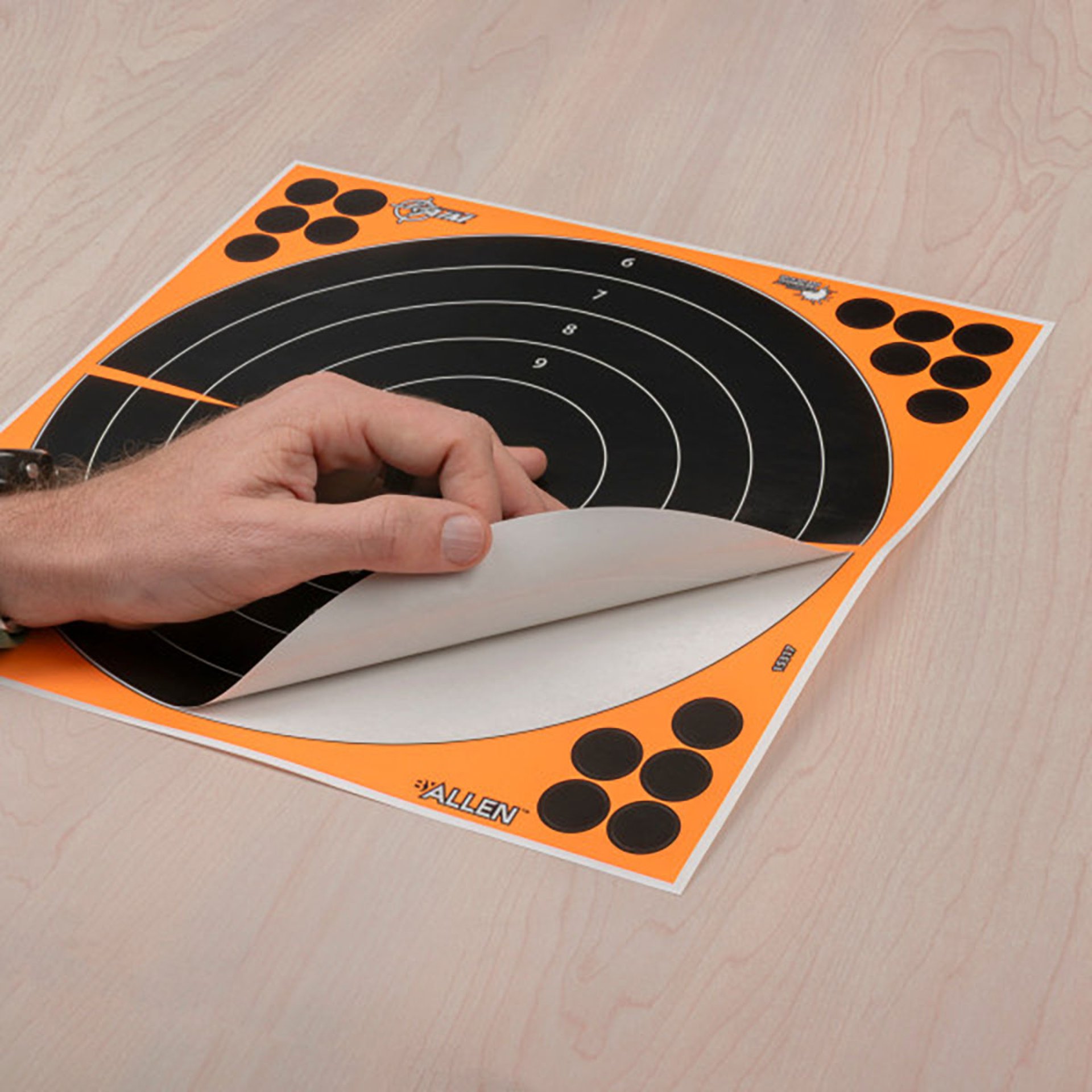 EZ Aim Splash Adhesive Bullseye 12"x12" Paper Targets 5/Pack