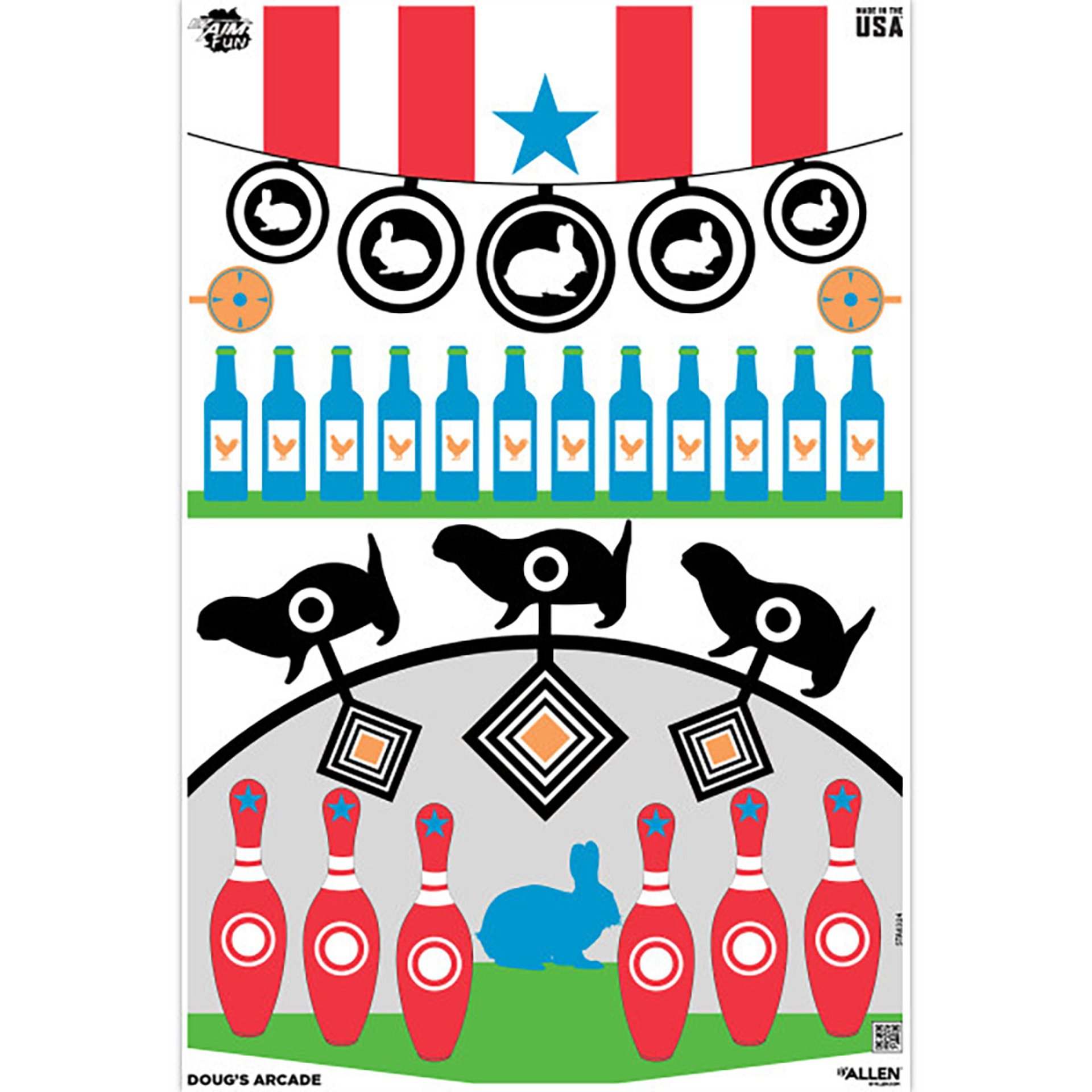 EZ Aim Fun Get the Game On 12"x18" Ppr Shooting Targets 8/Pk