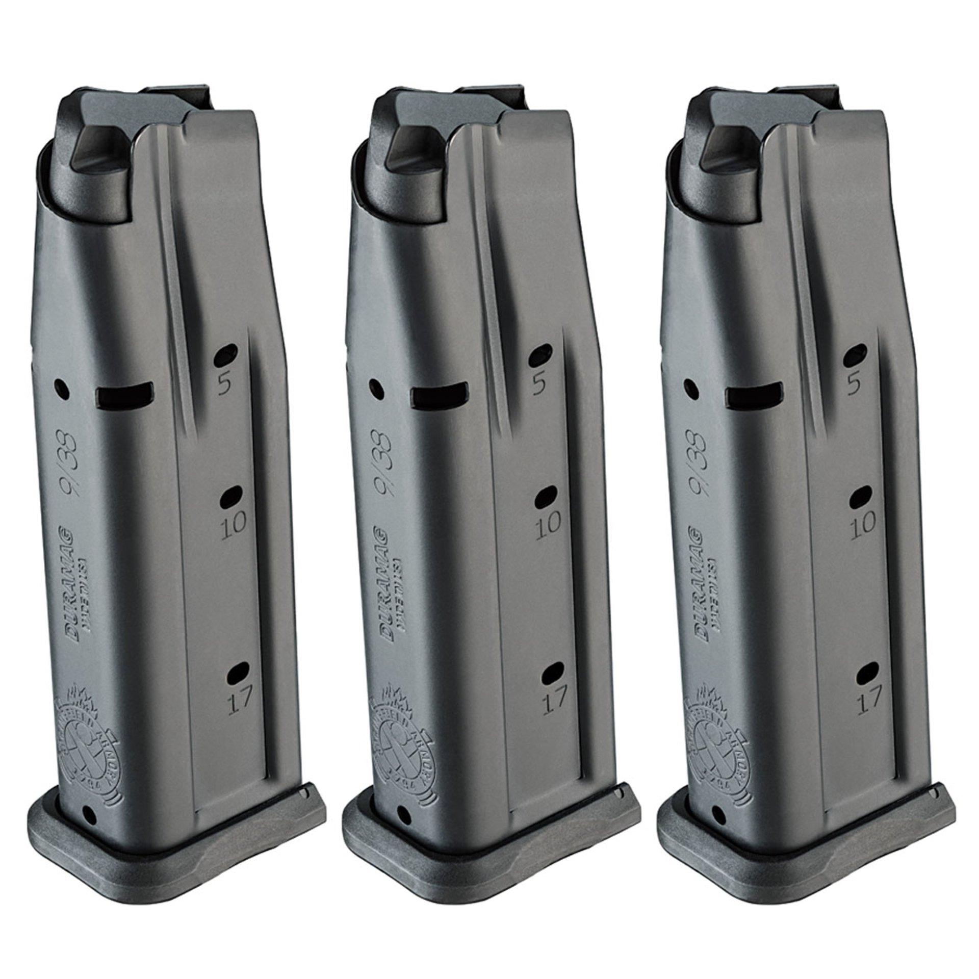 1911 DS Prodigy 9mm Luger 17 Round Magazine Black 3/Pack