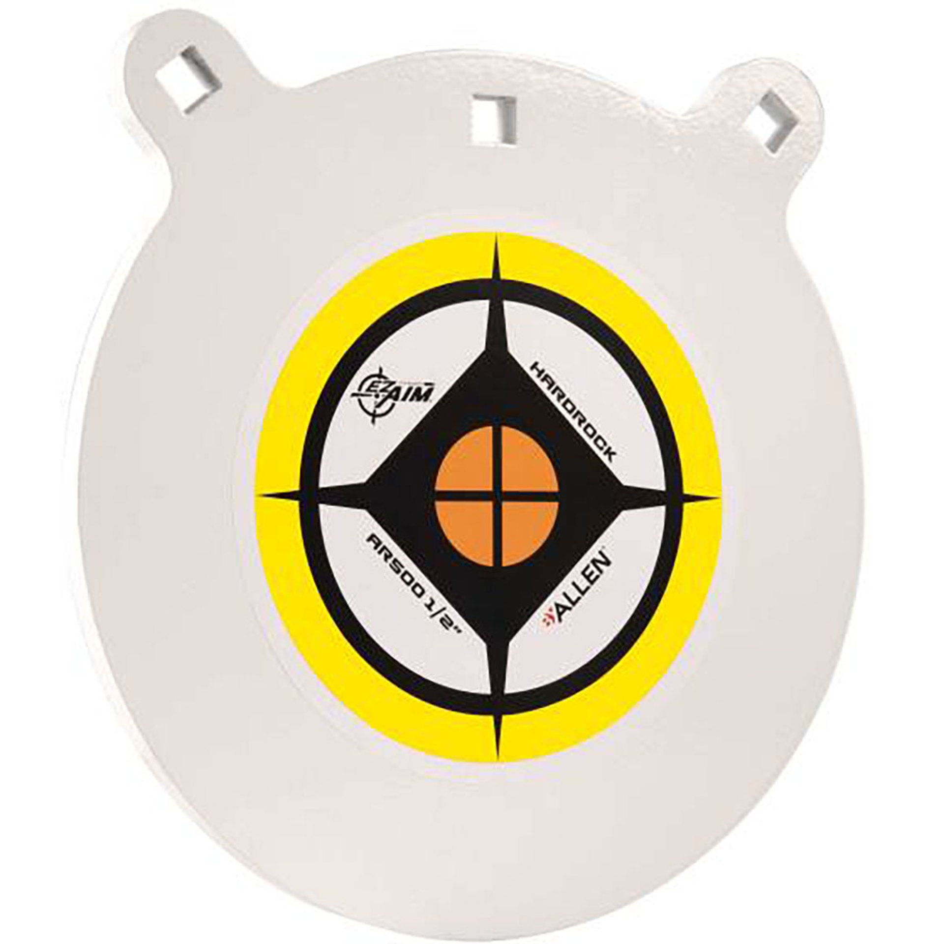 EZ Aim Hardrock AR500 1/2" Thick Steel Gong Target 10" White