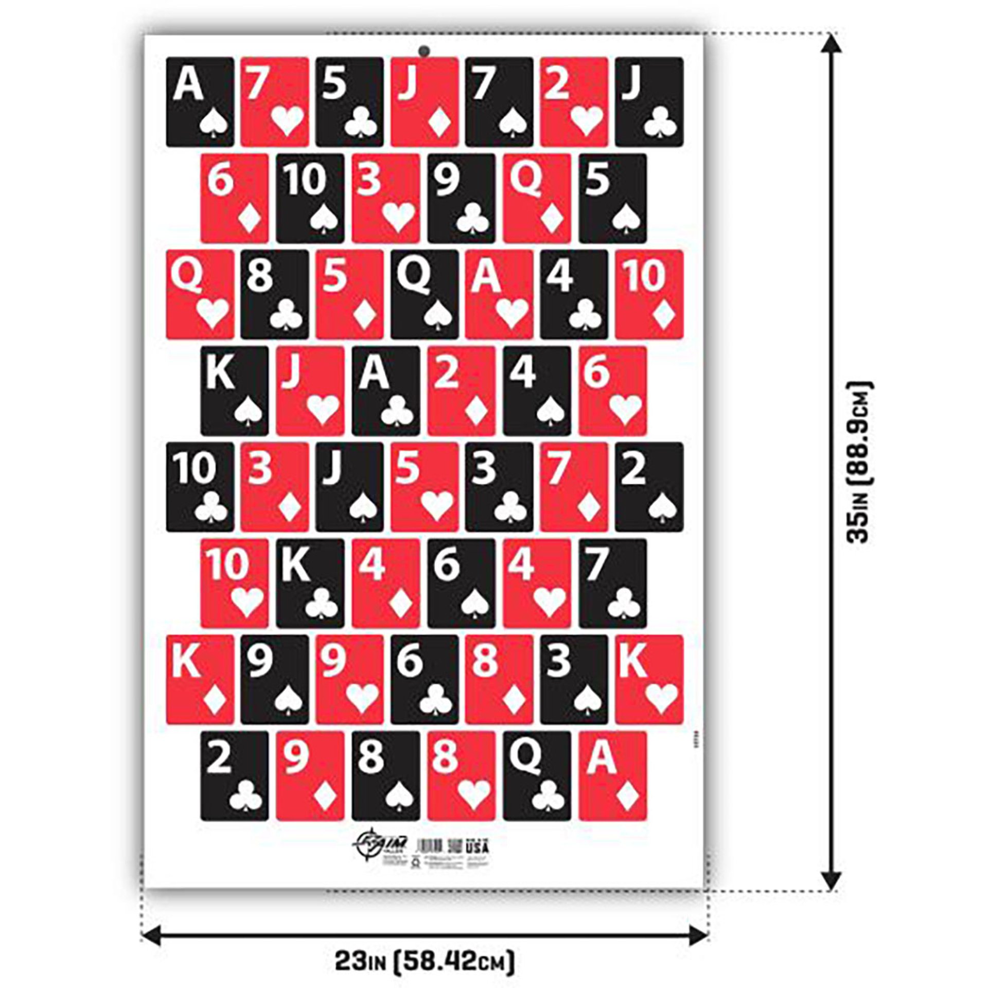 EZ Aim 23"x35" Deck of Cards Corrugated Target & Backer