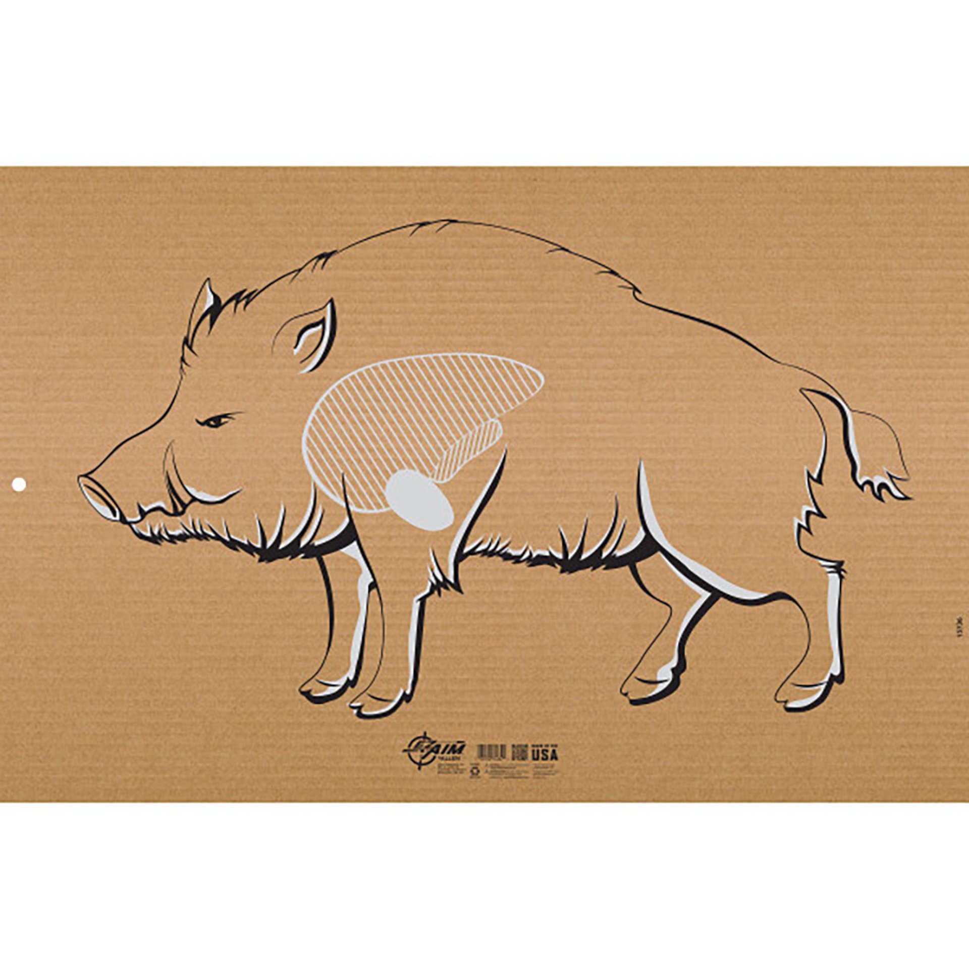 23”X35” WILD BOAR SILHOUETTE CORRUGATED TARGET & BACKER
