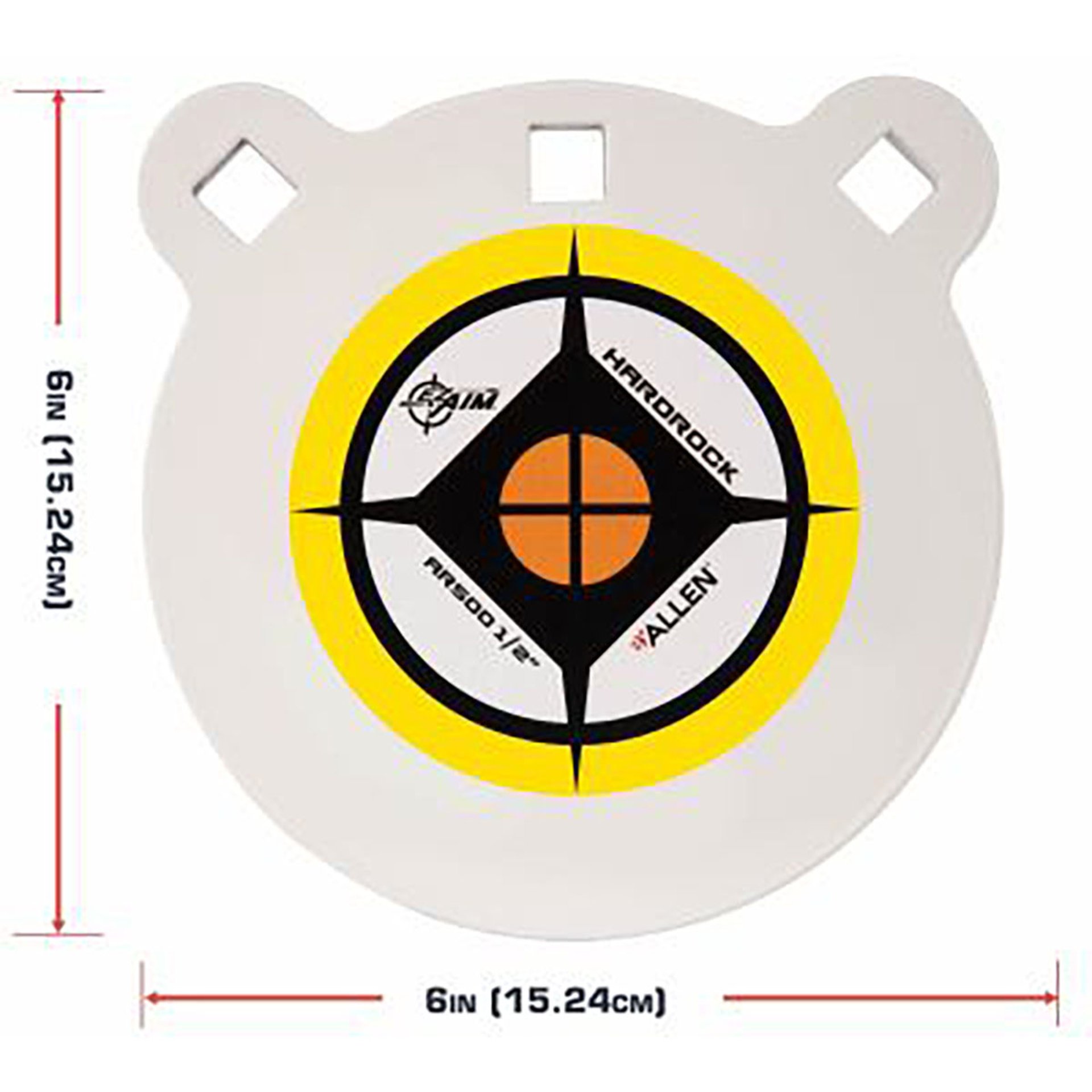 EZ Aim Hardrock AR500 1/2" Thick 6"x6" Steel Gong Target