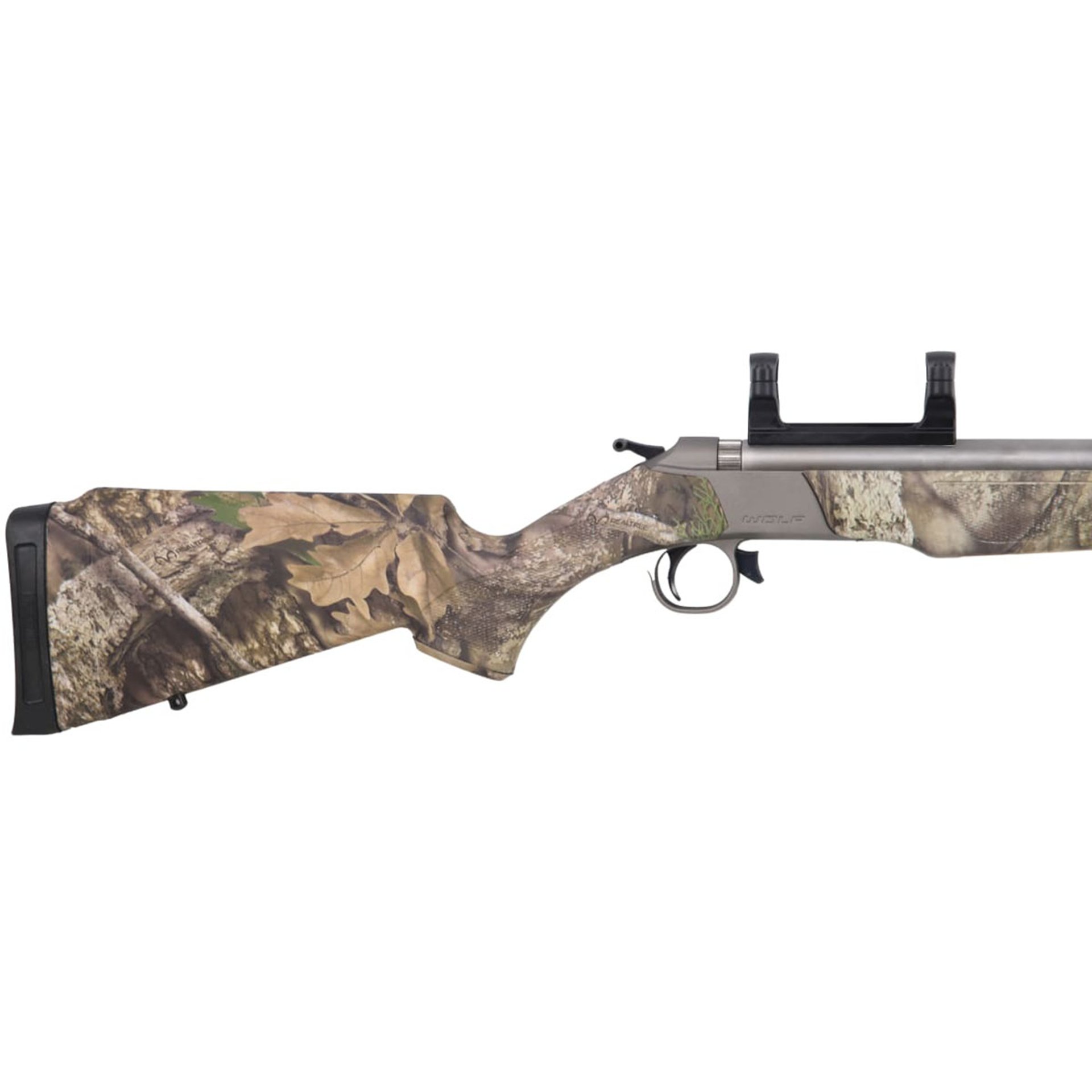 Wolf .50 Cal 24"BBL w/Integrated Scope Mount SS/Realtree