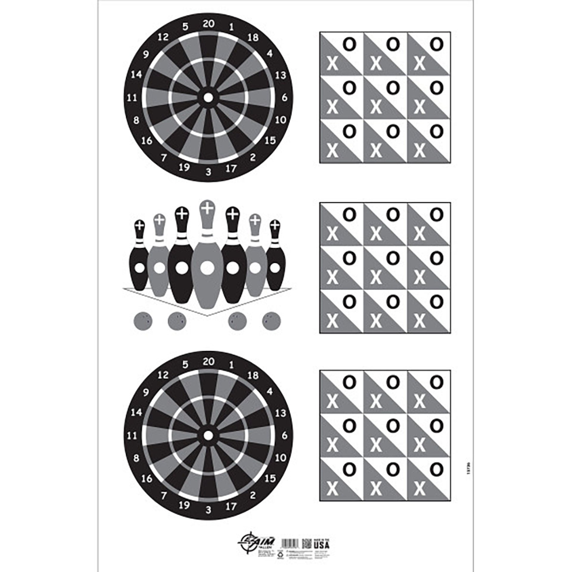 EZ Aim 23"x35" Handgun Games Corrugated Target & Backer