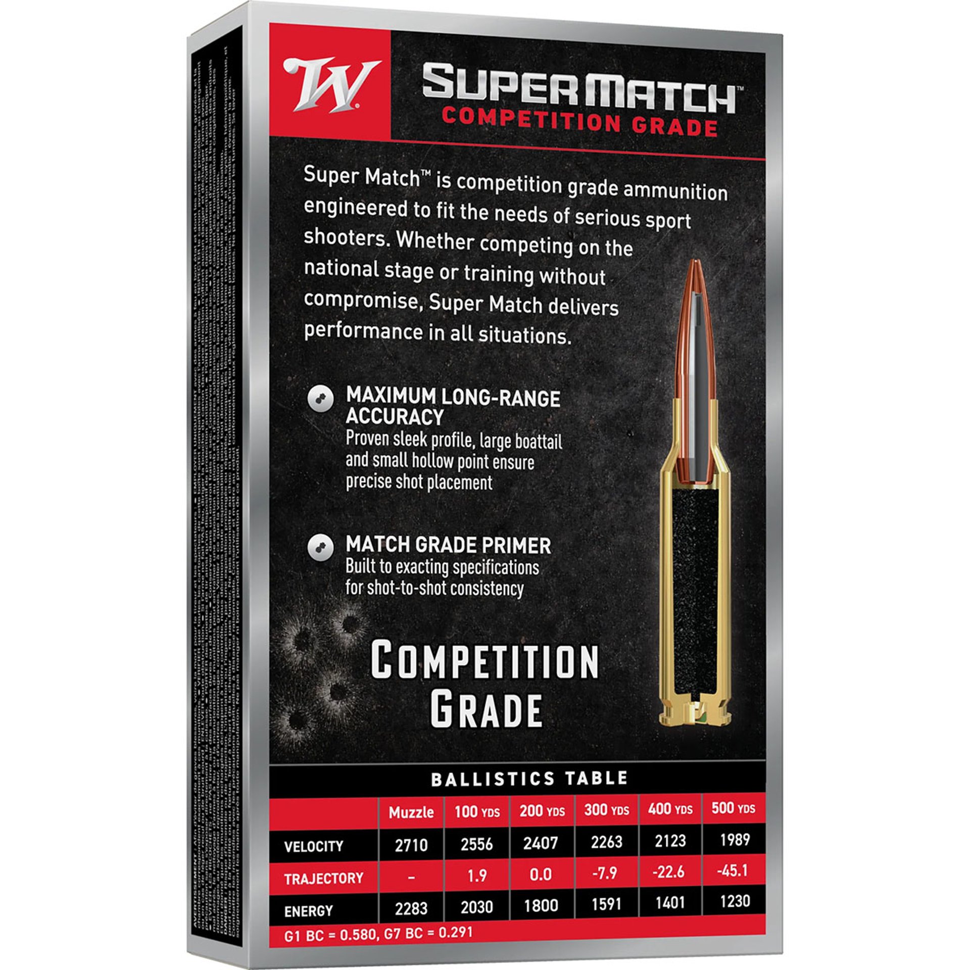 Super Match 6.5 CM 140gr BTHP 20/Box