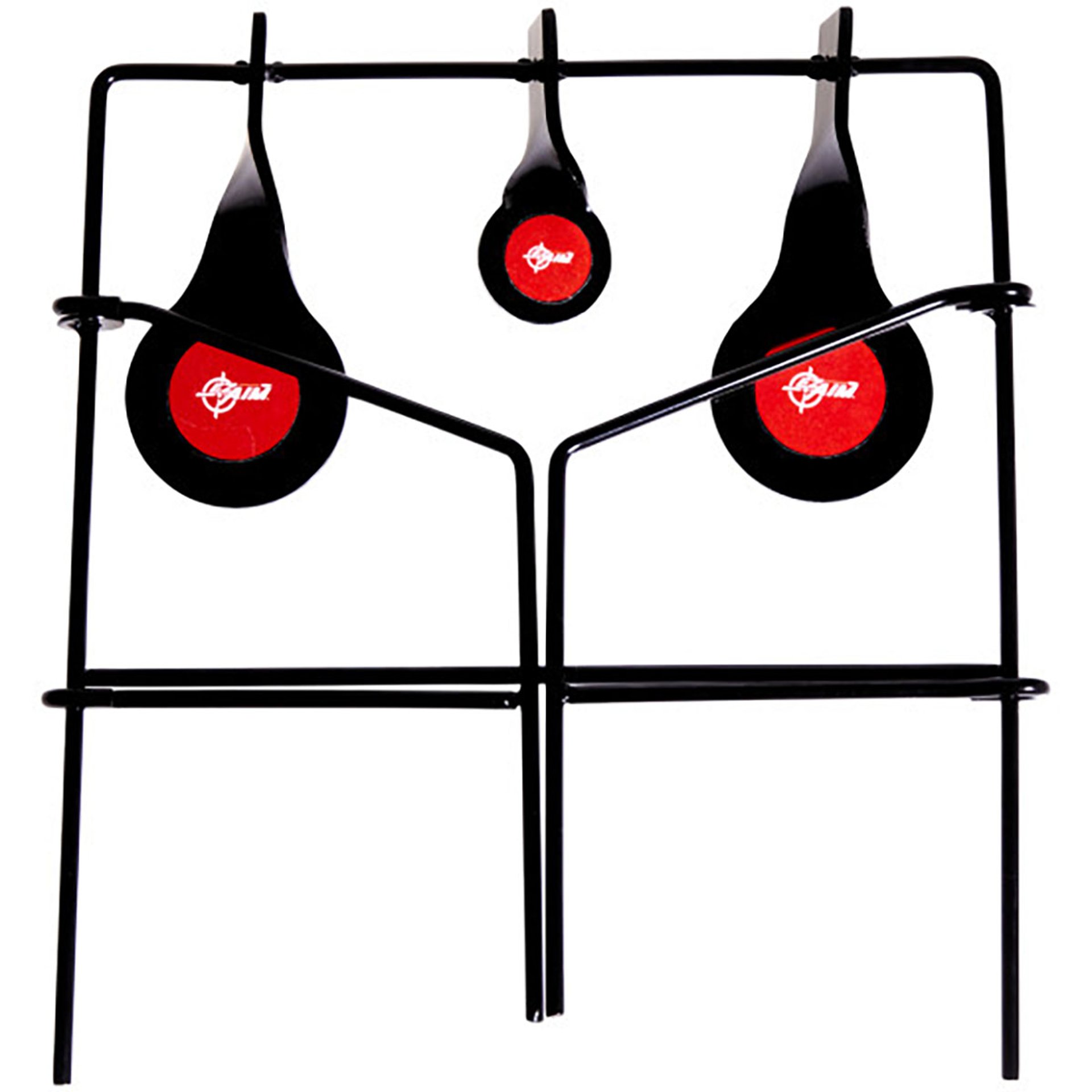 EZ Aim .22 Cal Rimfire Triple Spinner Target Black