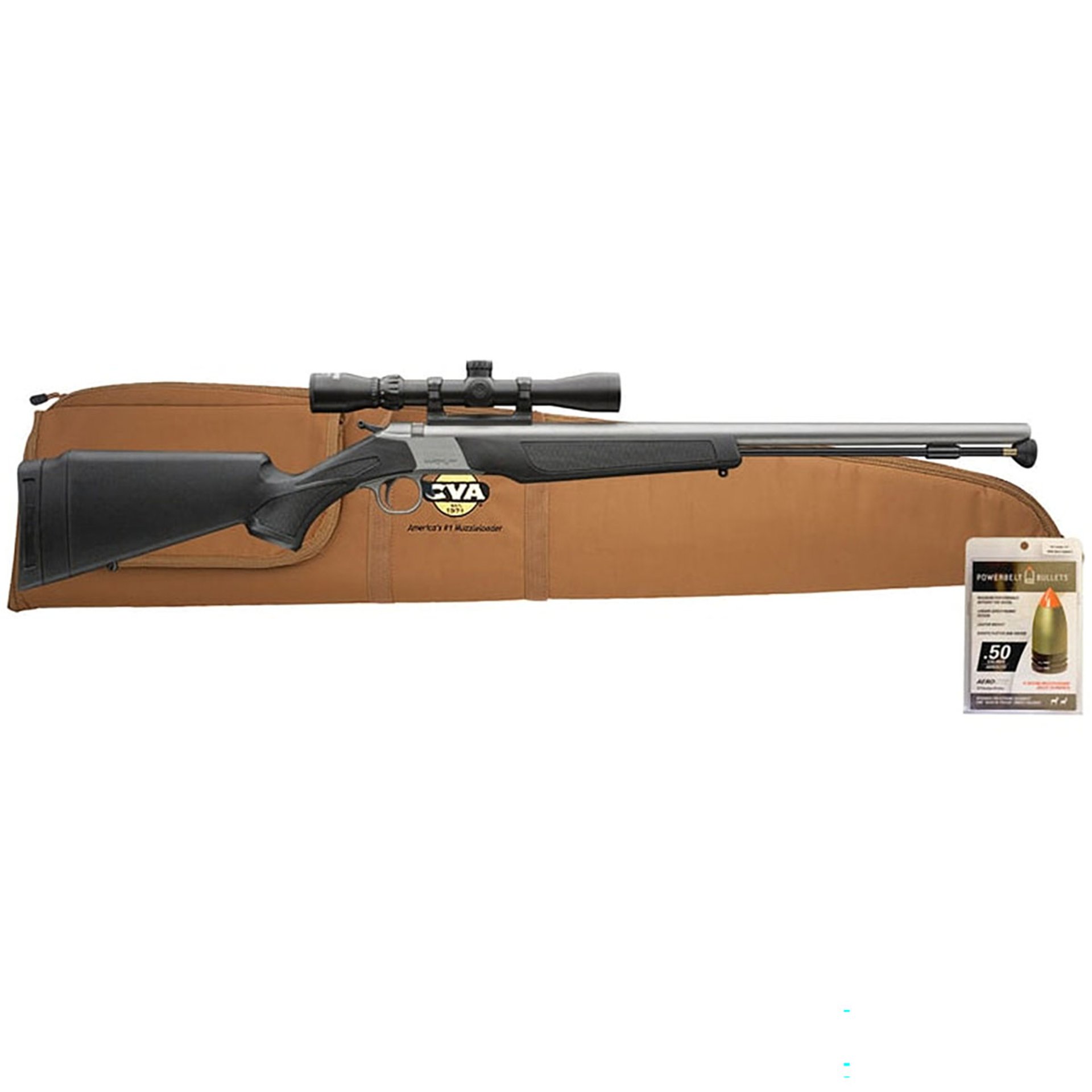 Wolf V2 .50 Cal 24"BBL w/KonusPro 3-9x32mm Black/SS