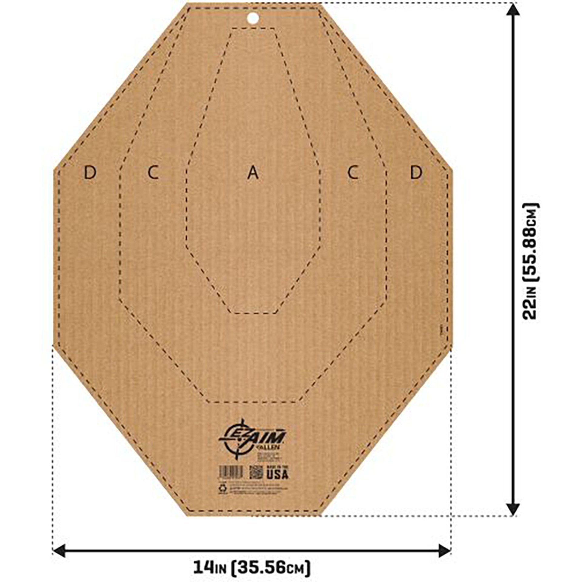 EZ Aim 14"x22" IPSC CL USPSA Full Size Corrug Target/Backer