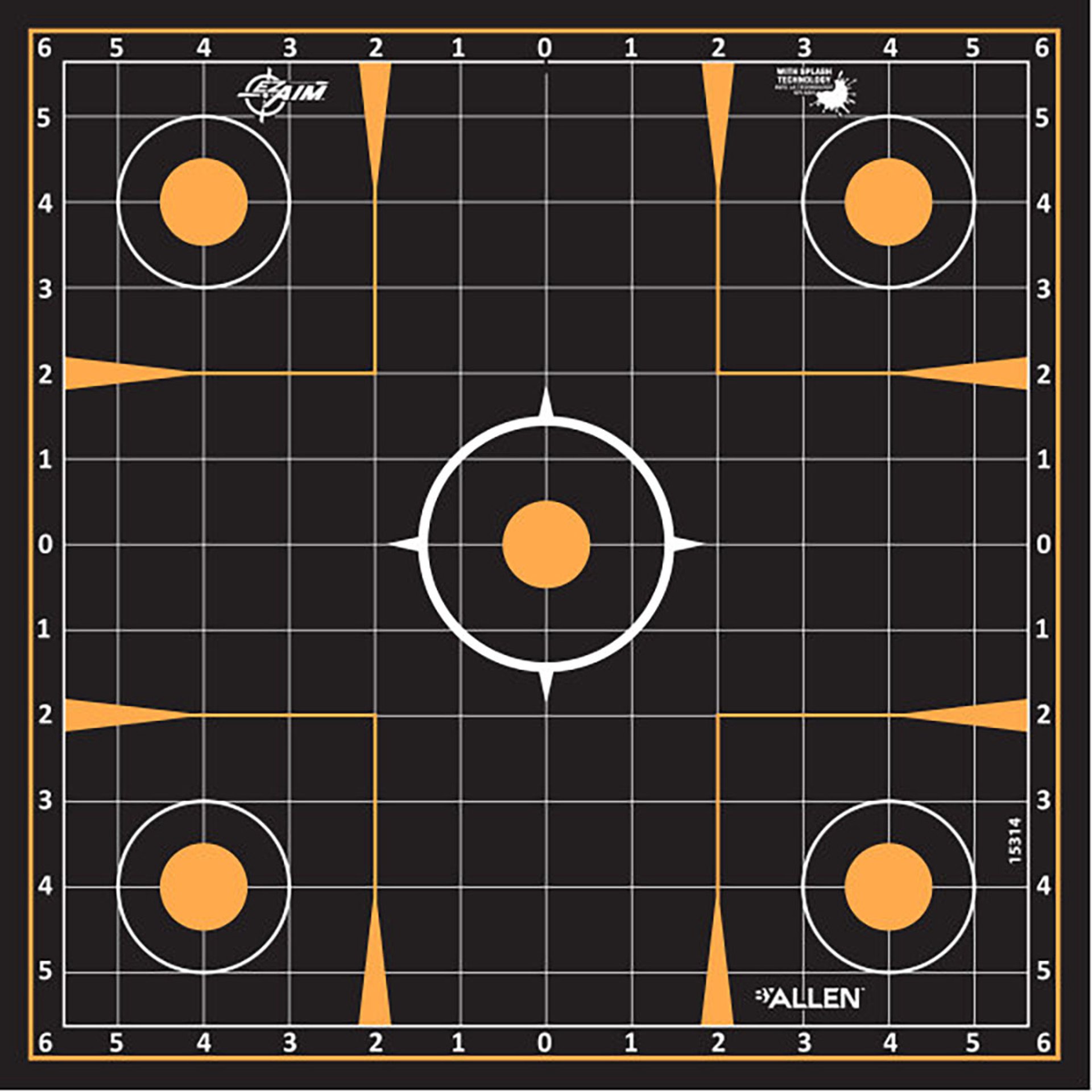 EZ Aim Splash Adhesive Sight-In 12"x12" Ppr Targets 10/Pack