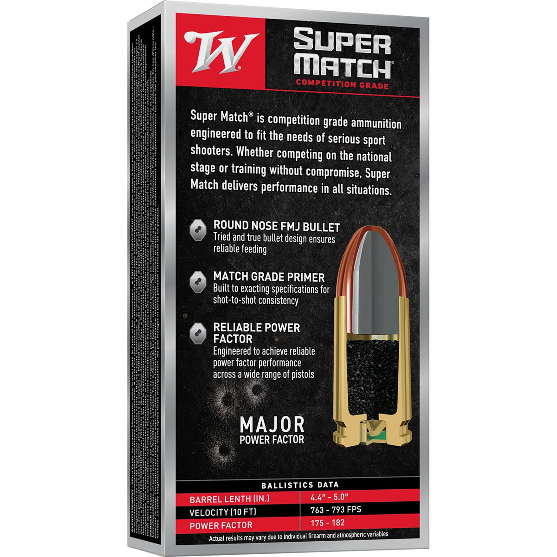 Super Match 45 ACP 230gr FMJ-RN 50/Box