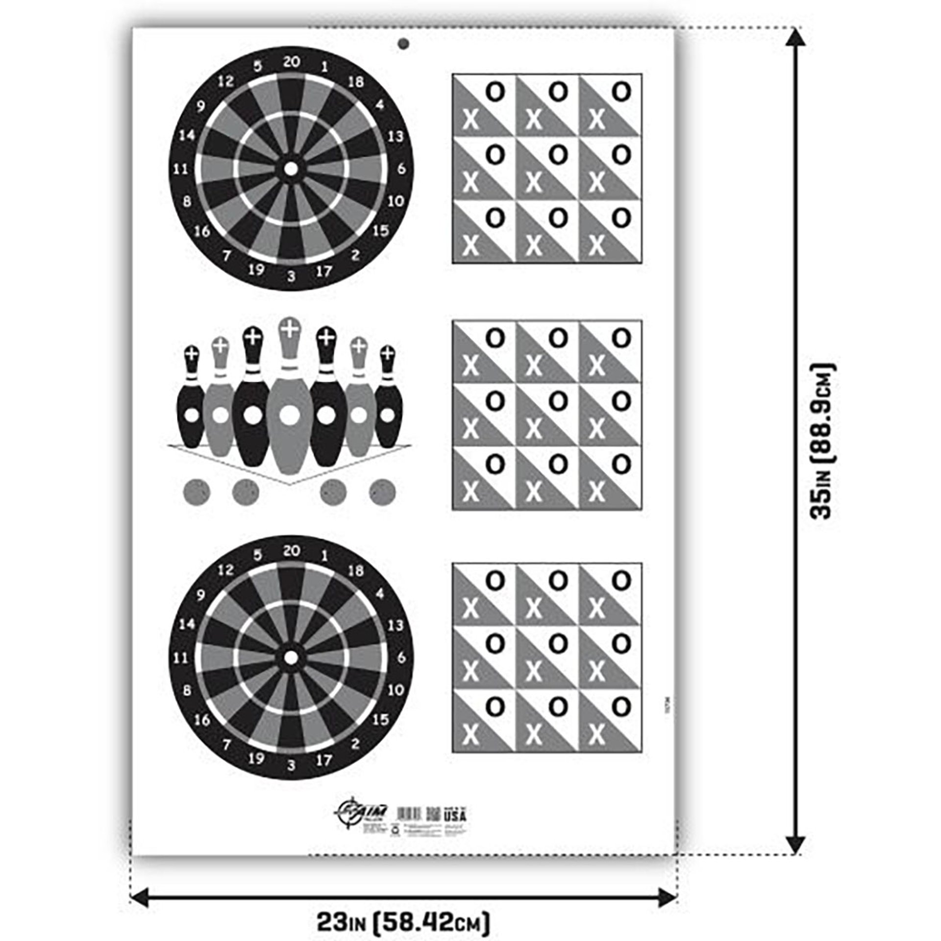 EZ Aim 23"x35" Handgun Games Corrugated Target & Backer
