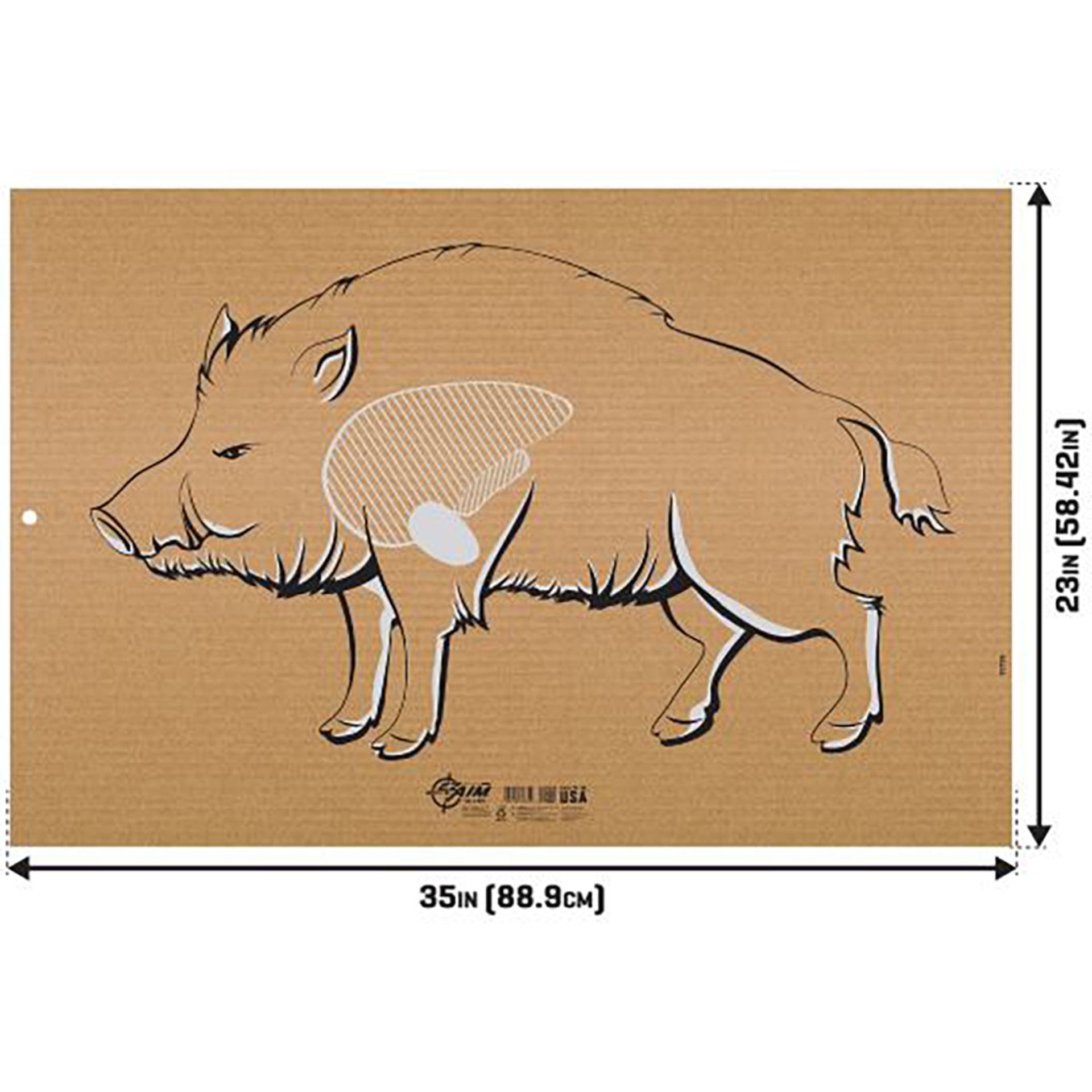 EZ Aim 23"x35" Wild Boar Corrugated Target & Backer