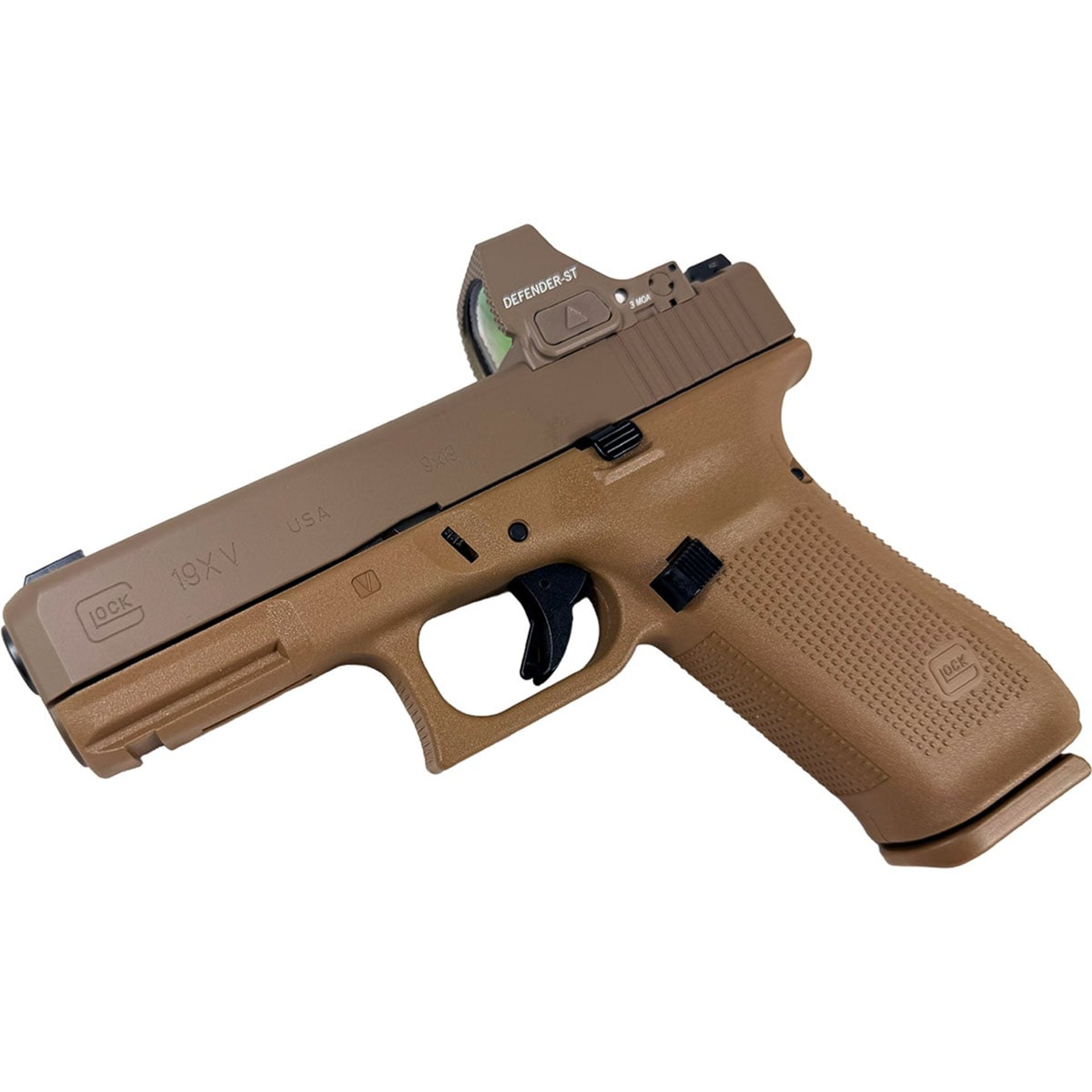 G19X V 9mm 4.02"BBL 1-17RD/2-19RD Mag FDE w/Vortex Defender