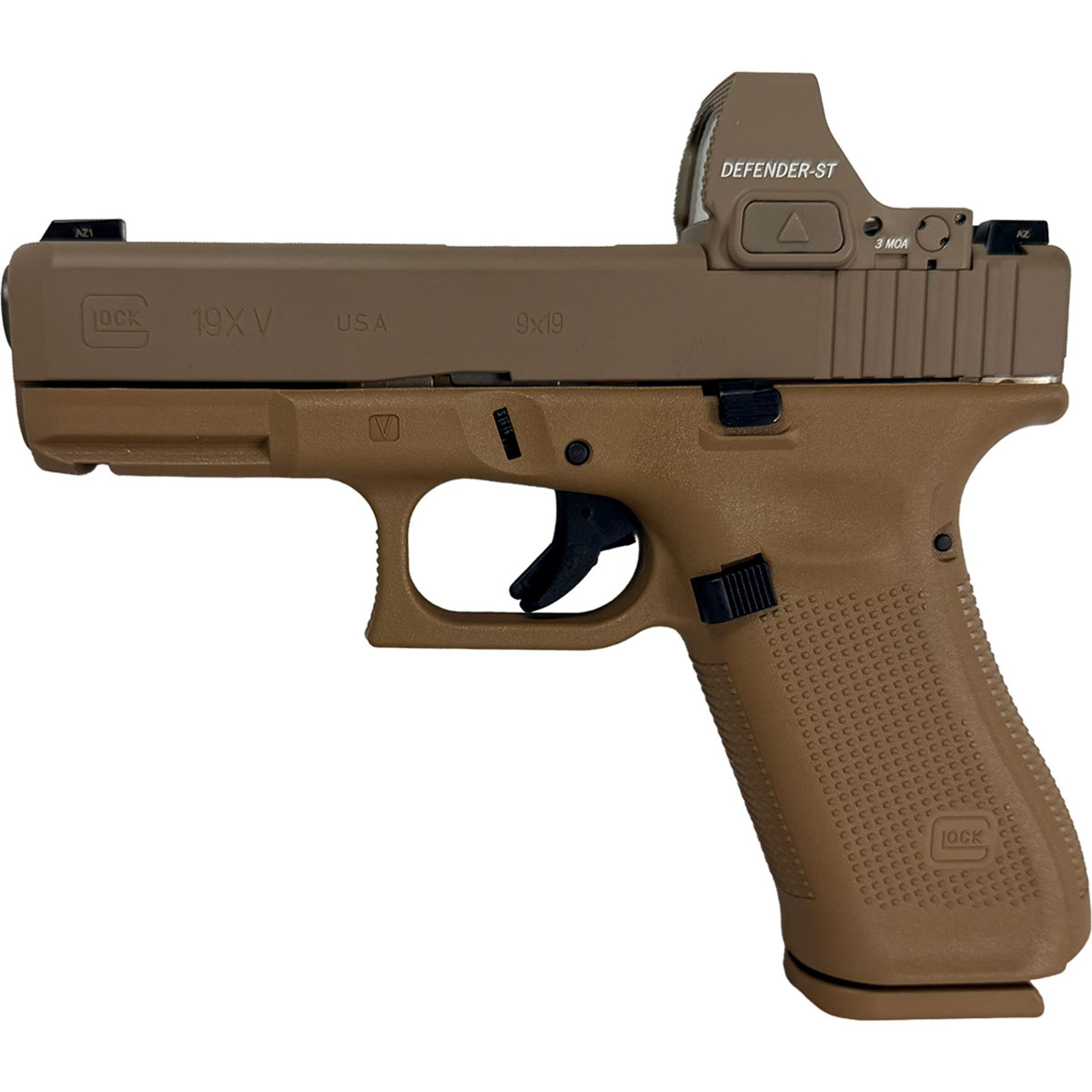 G19X V 9mm 4.02"BBL 1-17RD/2-19RD Mag FDE w/Vortex Defender