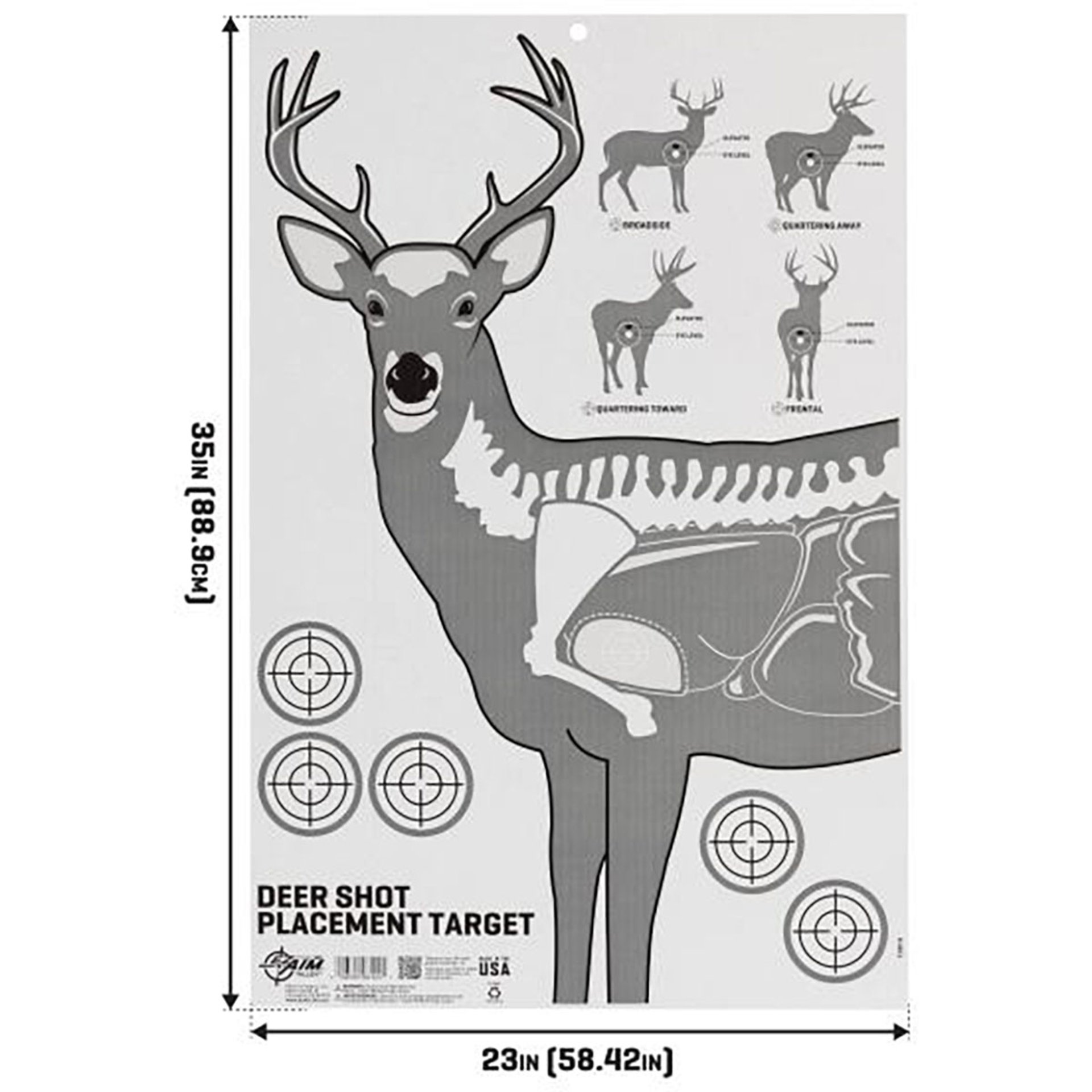 EZ Aim 23"x35" Deer Vitals Corrugated Target