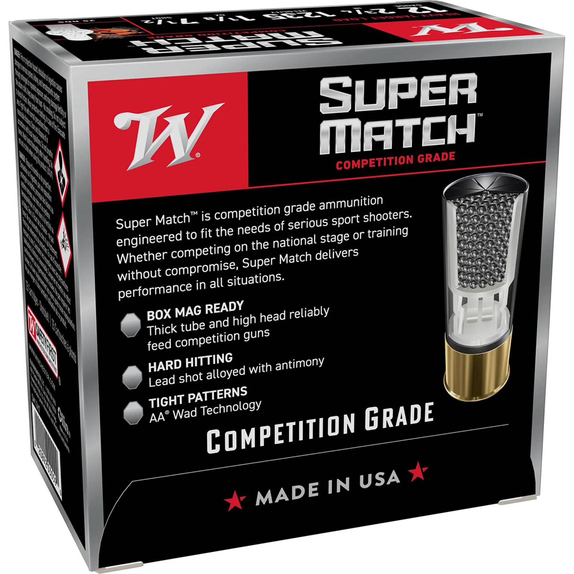 Super Match 12 GA 2-3/4" #7.5 Shot 1-1/8oz 25/Box