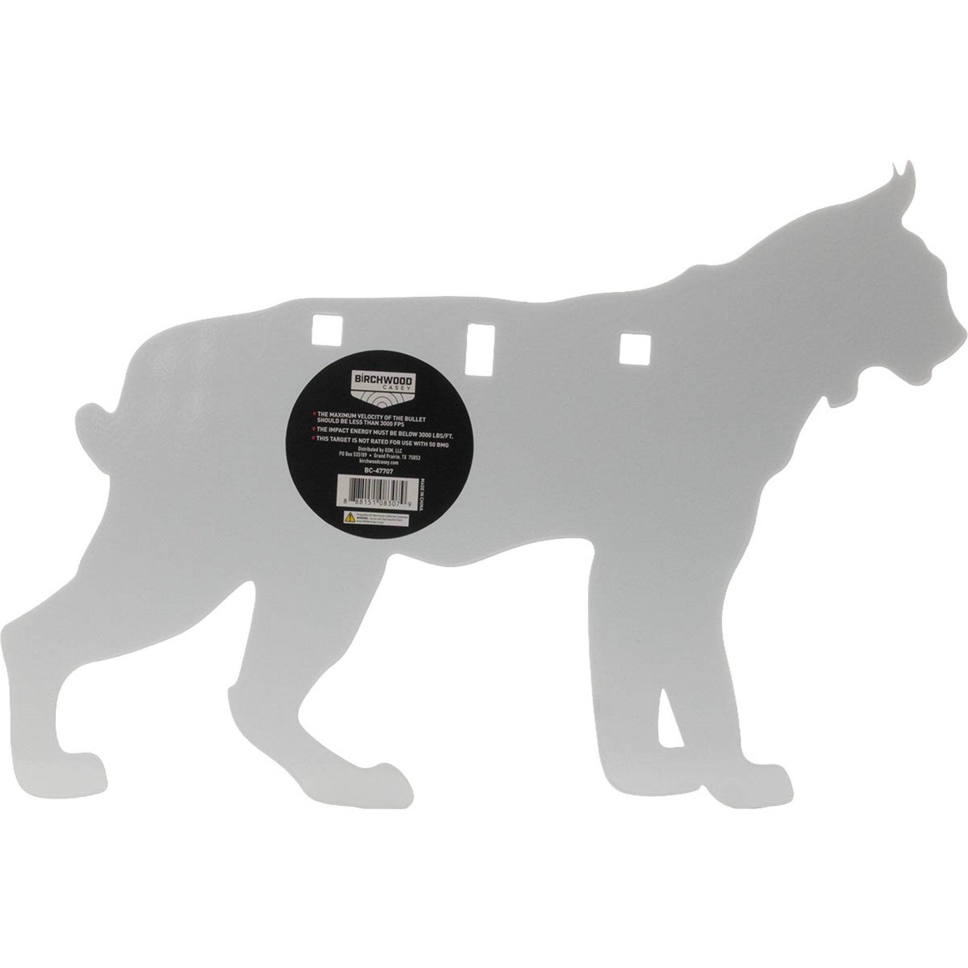 AR500 3/8" Silhouette / 1-Hole / Bobcat