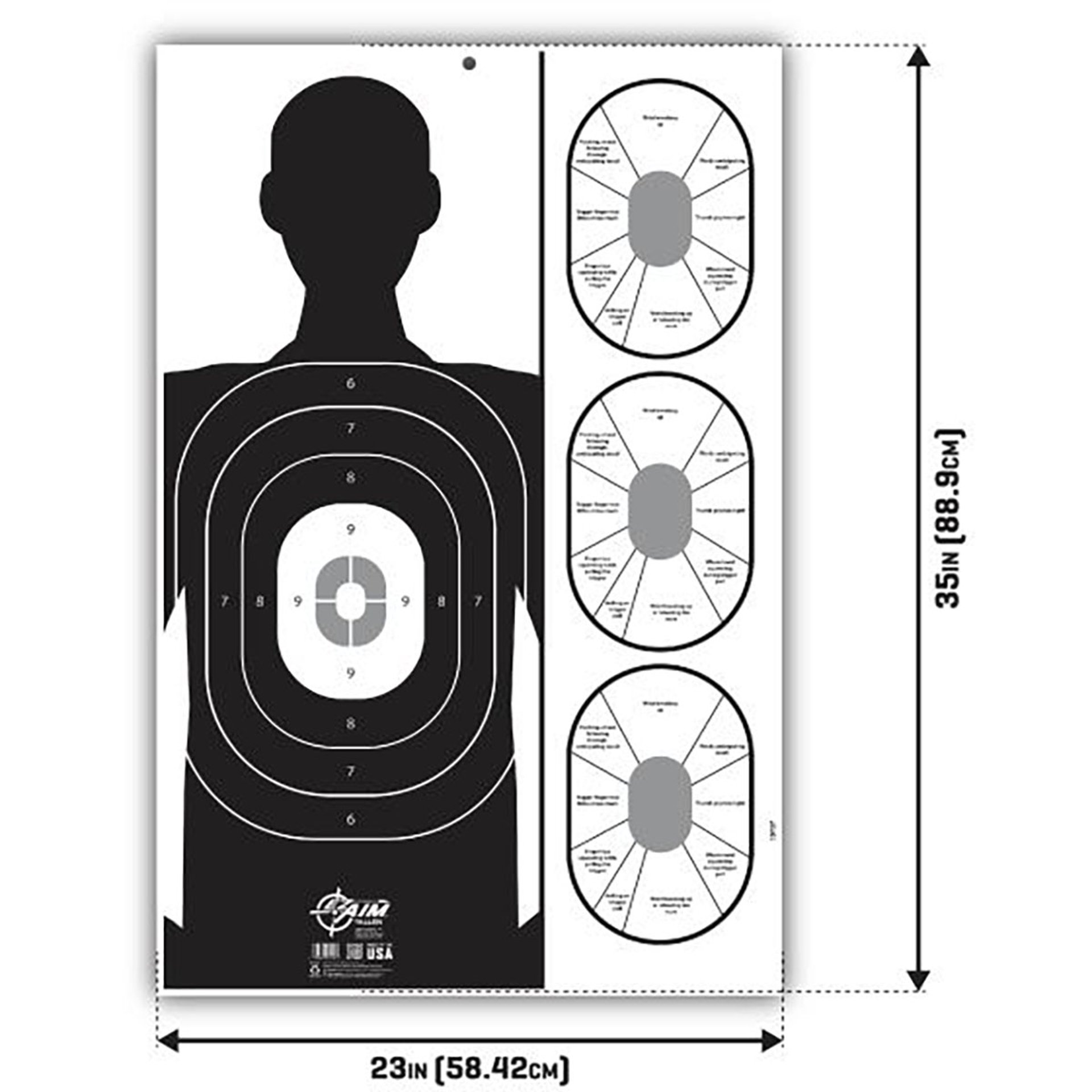 EZ Aim 23"x35" Handgun Trainer Corrugated Target & Backer