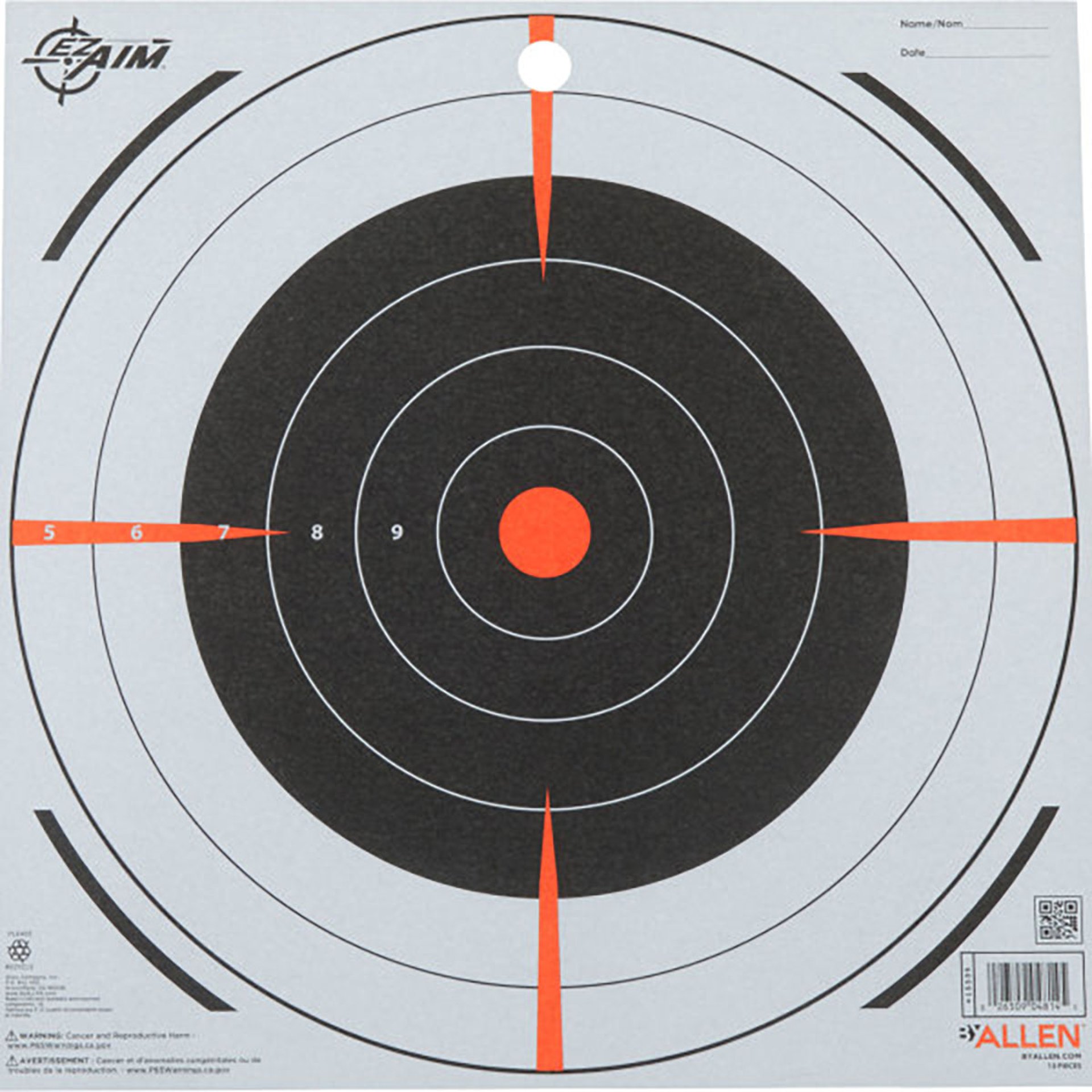 EZ Aim Bullseye 12"x12" Paper Shooting Targets 13/Pack