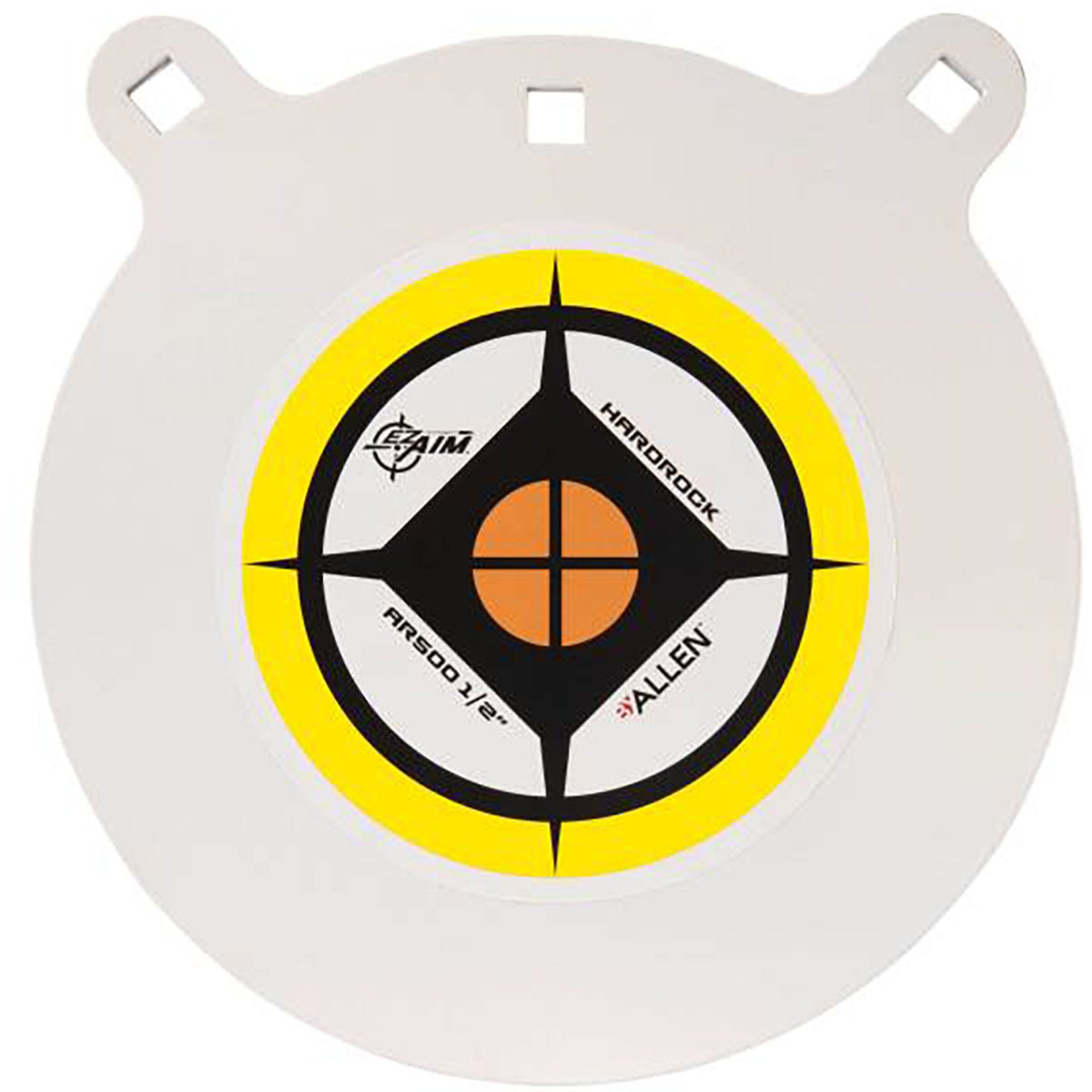 EZ Aim Hardrock AR500 1/2" Thick Steel Gong Target 10" White