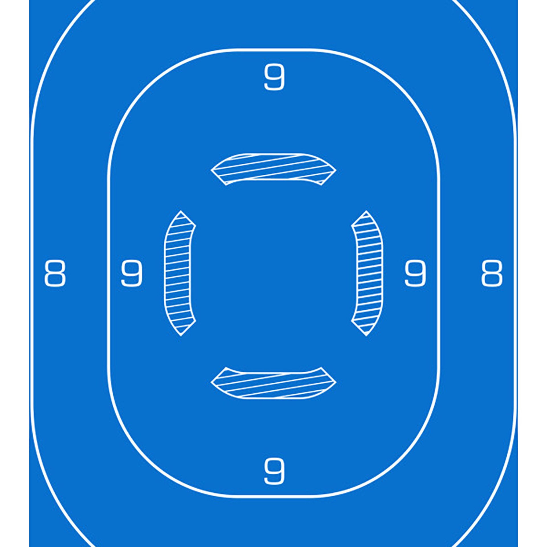 EZ Aim Silhouett 23"x35" Paper Targets Blue/White 100/Pack
