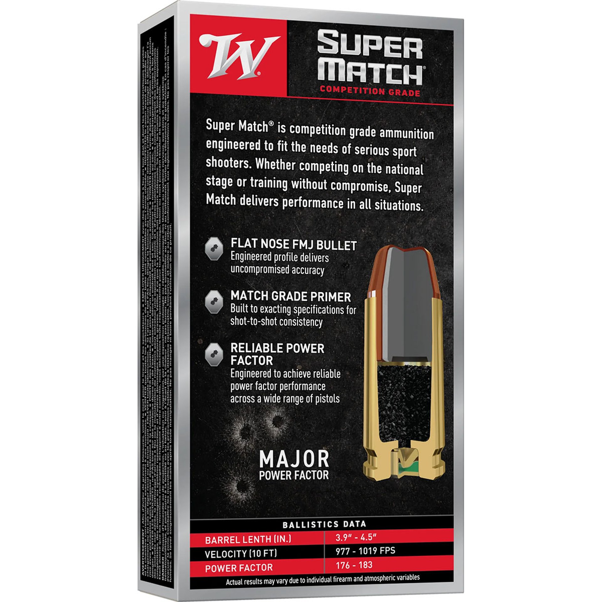 Super Match 40 S&W 180gr FMJ-FN 50/Box