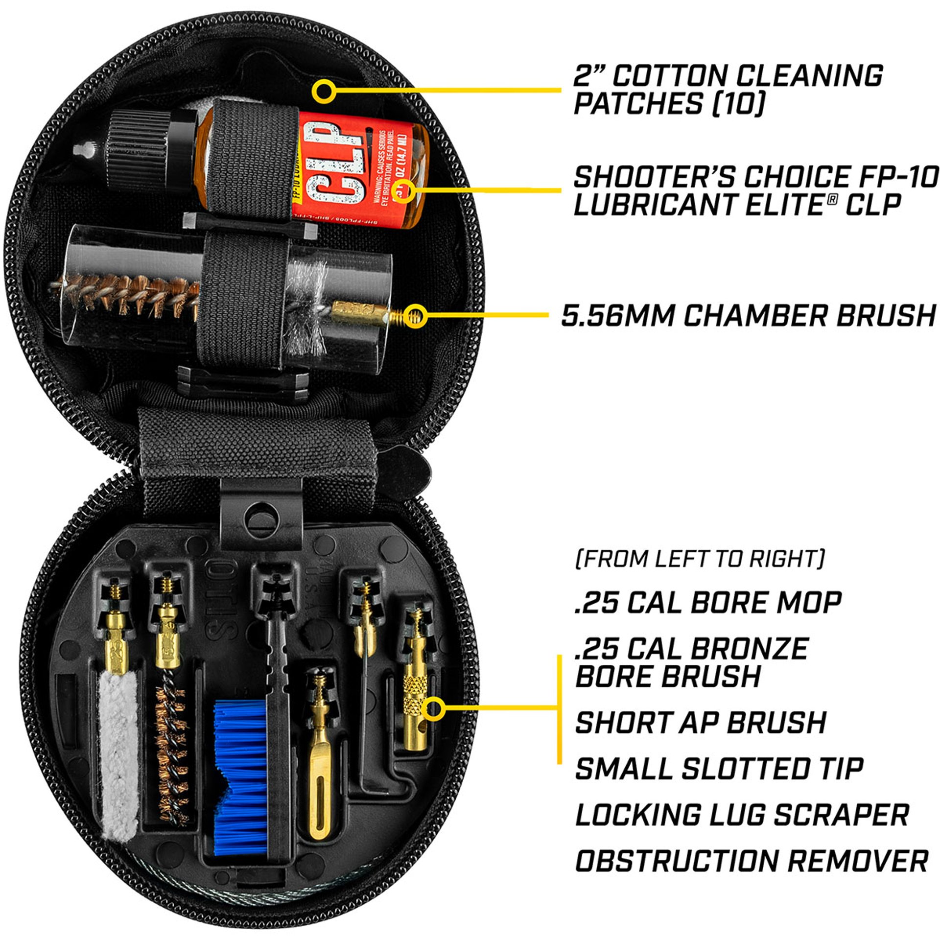 MSR Rifle Cleaning Kit (.223 Cal/5.56 NATO) excludes B.O.N.E