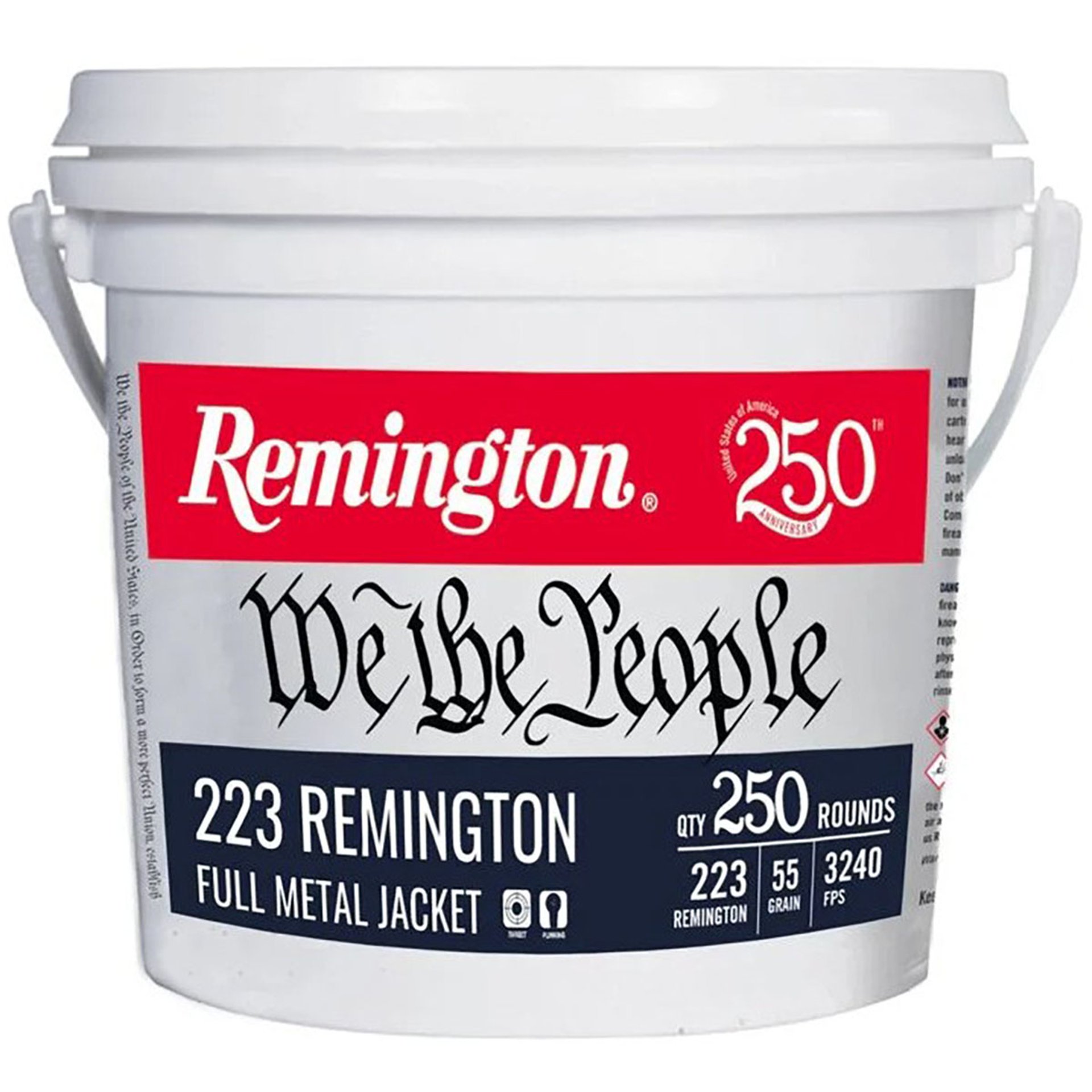 223 Remington 55gr Full Metal Jacket 250/Bucket