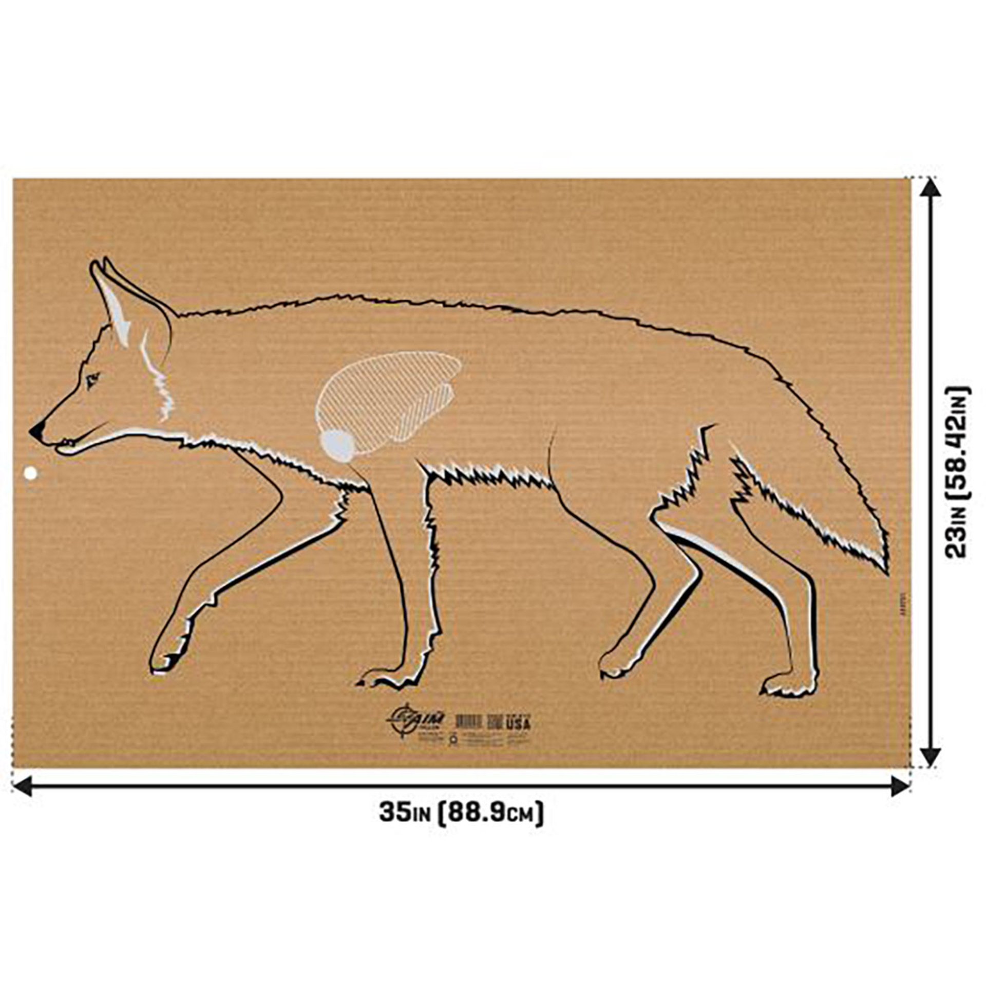 EZ Aim 23"x35" Coyote Silhouette Corrugated Target & Backer