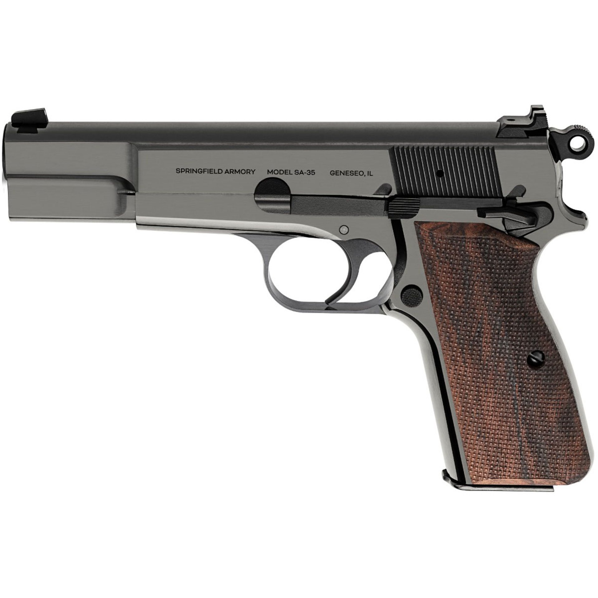 SA-35 9mm Luger 4.7"BBL (1)15RD Mag TS Polished Blued/Walnut