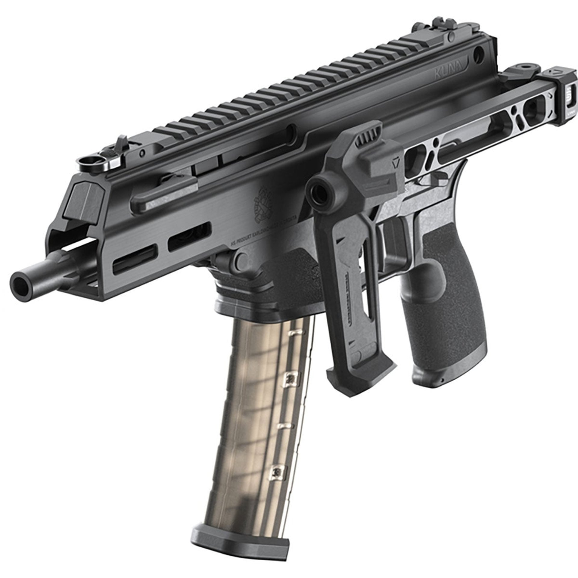 Kuna Tri-Lug 9mm Luger 6.125"BBL (2)30RD Mag w/Brace Black