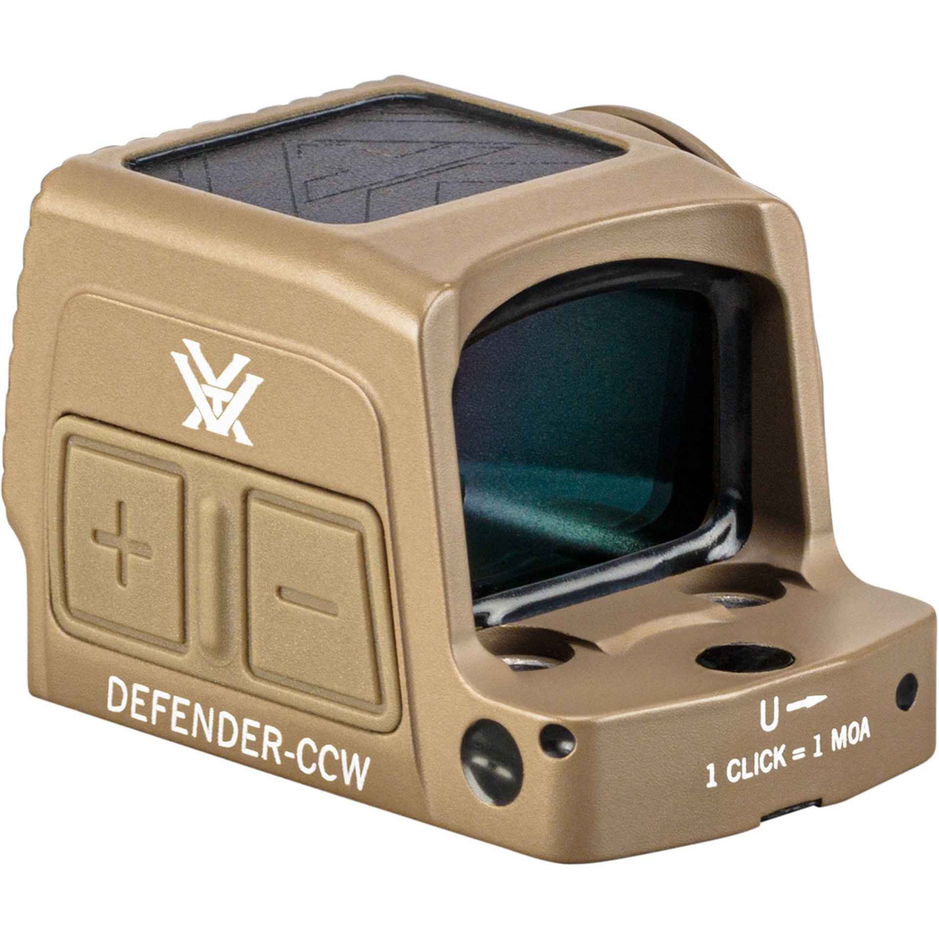 Def-CCW Encl Solar Micro Red Dot 3MOA Dot/32MOA Circle Tan