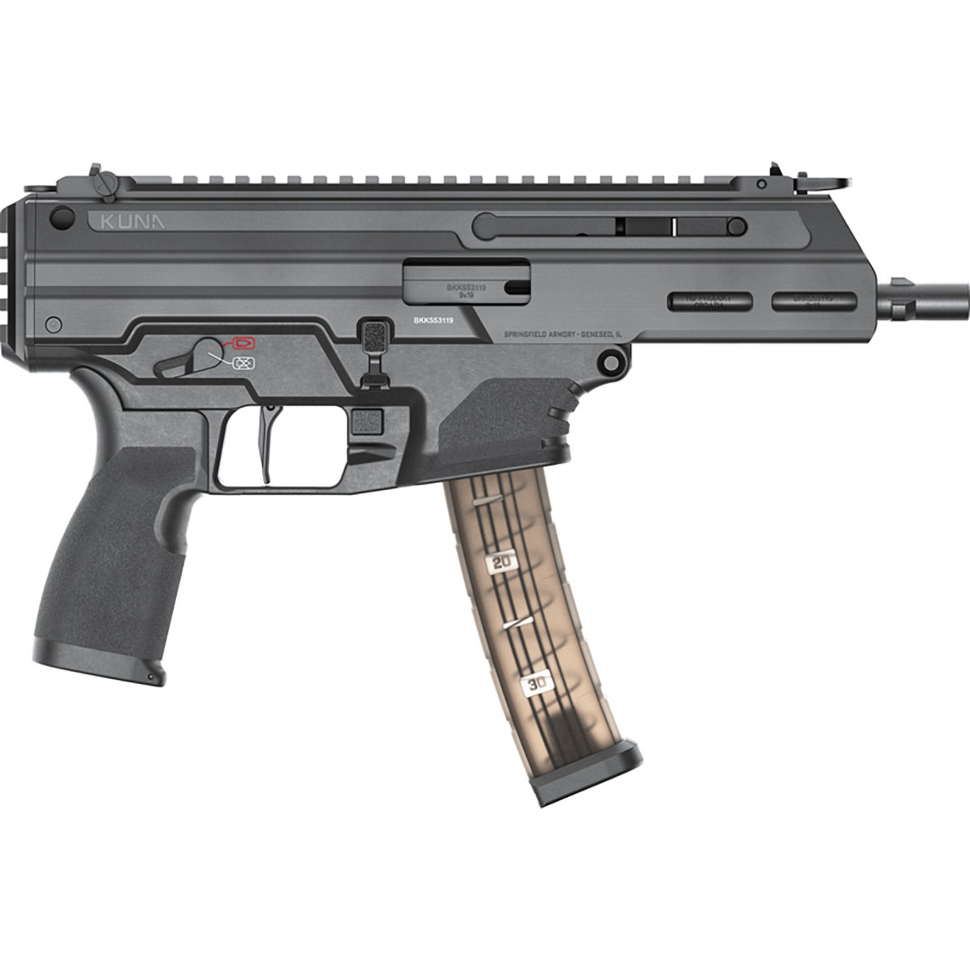 Kuna Tri-Lug 9mm Luger 6.125"BBL (2)30RD Mag Black