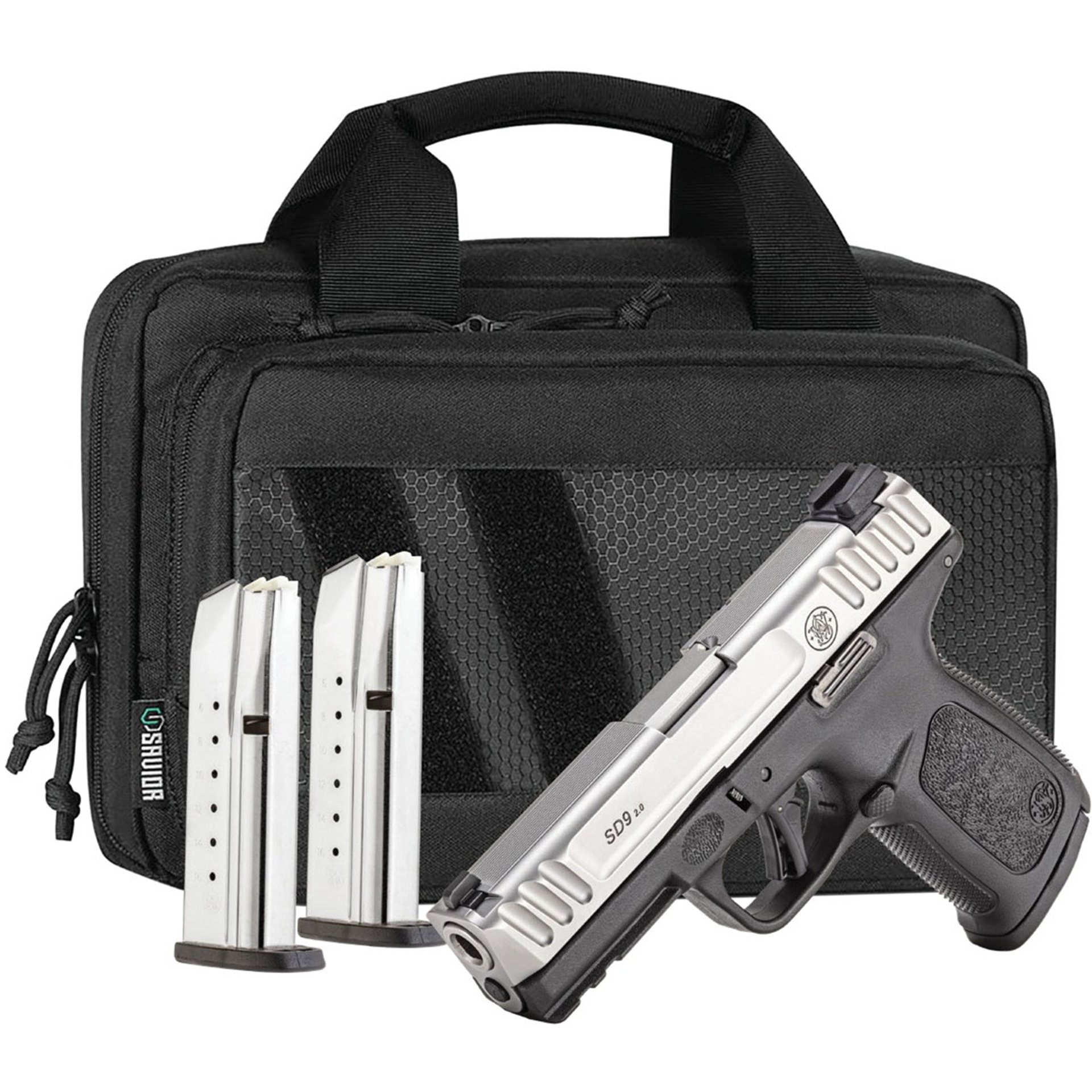 SD9 2.0 9mm Luger 4"BBL (3) NTS 16RD Bundle w/Bag SS/Blk