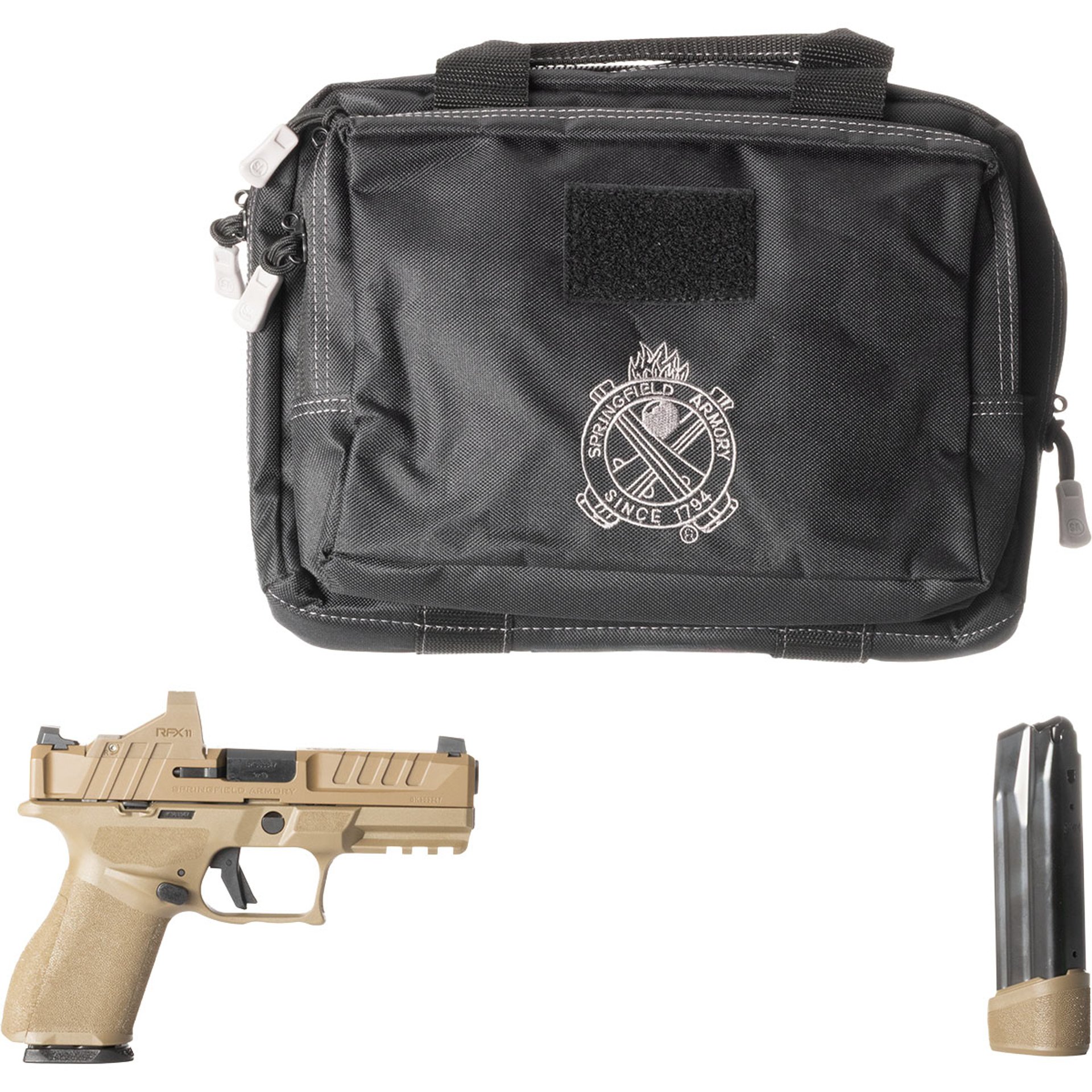 Echelon 4.0C 9mm 4"BBL (1)15(3)18rd Mags & RFX11 GearPac FDE