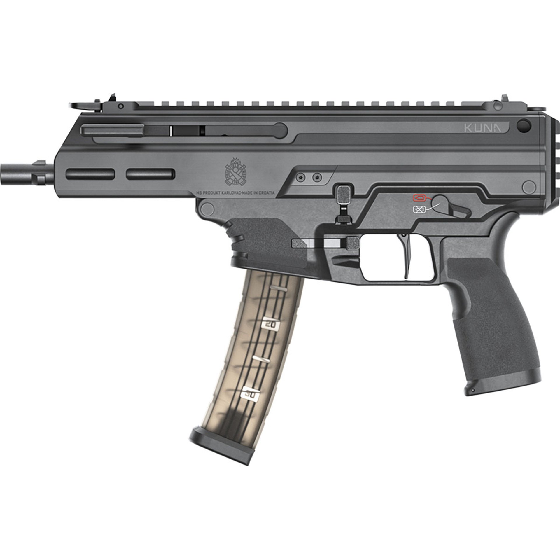 Kuna Tri-Lug 9mm Luger 6.125"BBL (2)30RD Mag Black