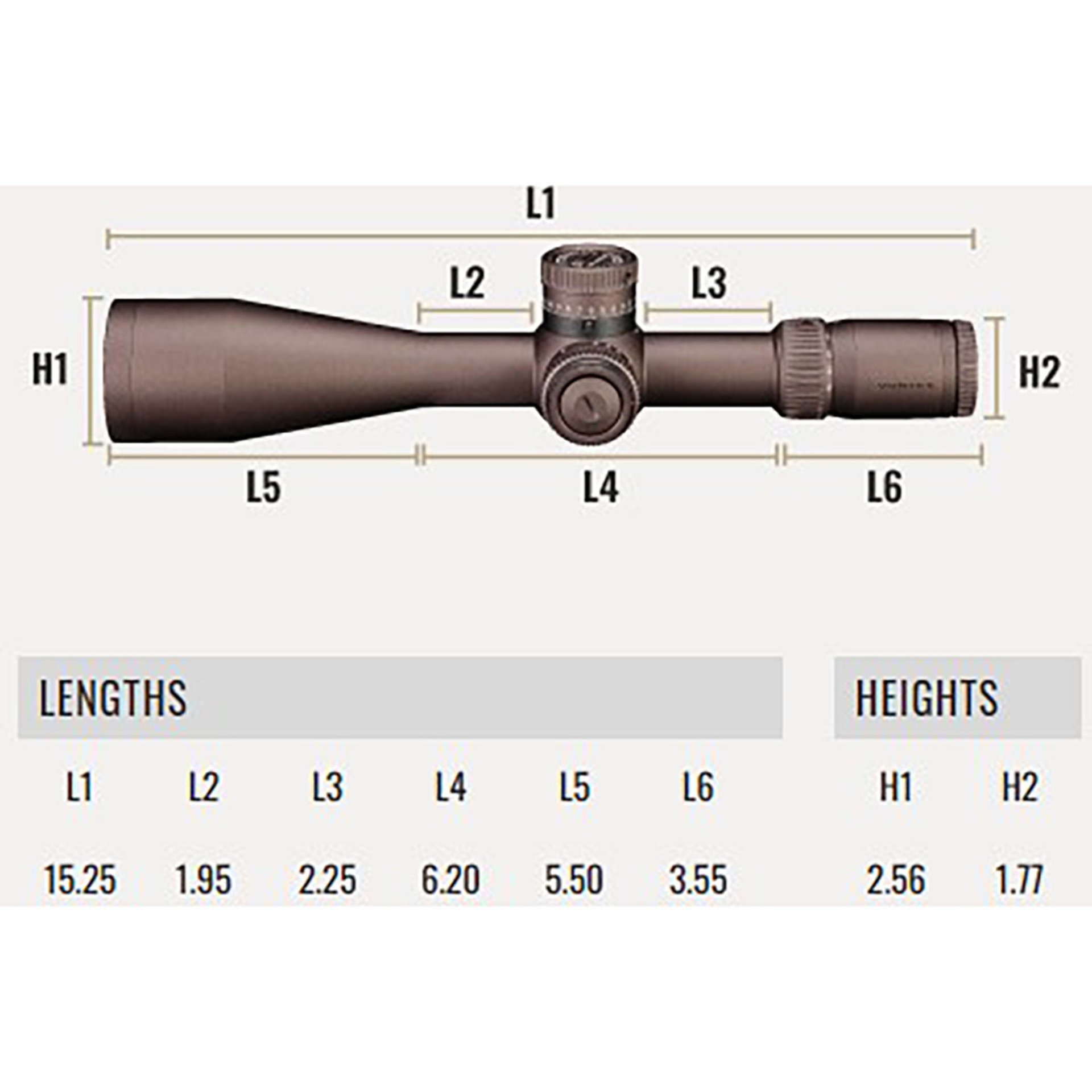 Razor HD Gen III 6-36x56mm FFP Illum. VMR-5 MOA Bronze