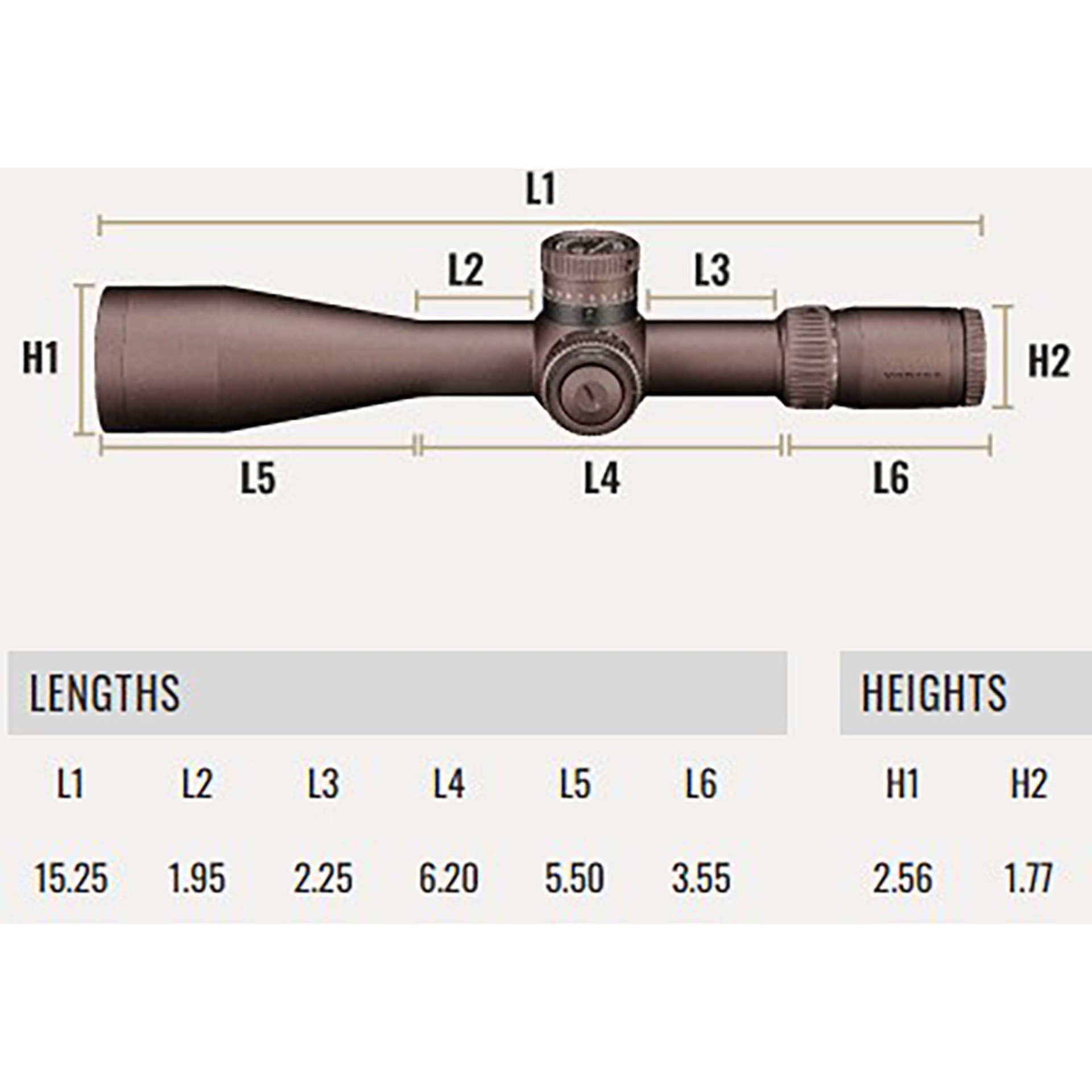 Razor HD Gen III 6-36x56mm FFP Illum. VMR-5 MRAD Bronze