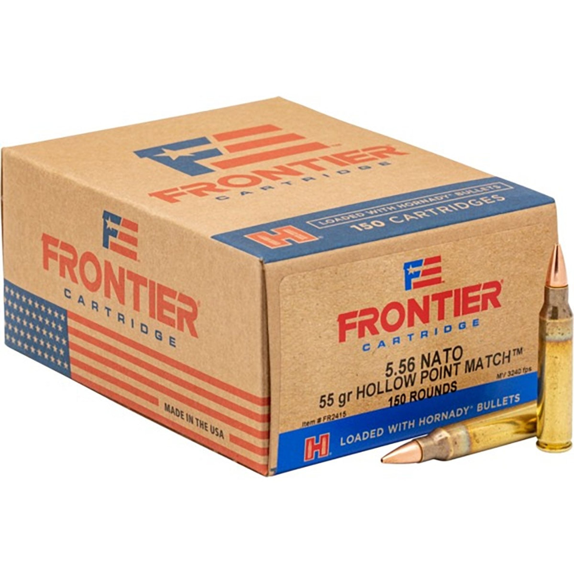5.56mm NATO 55gr Hollow Point Match 150/Box