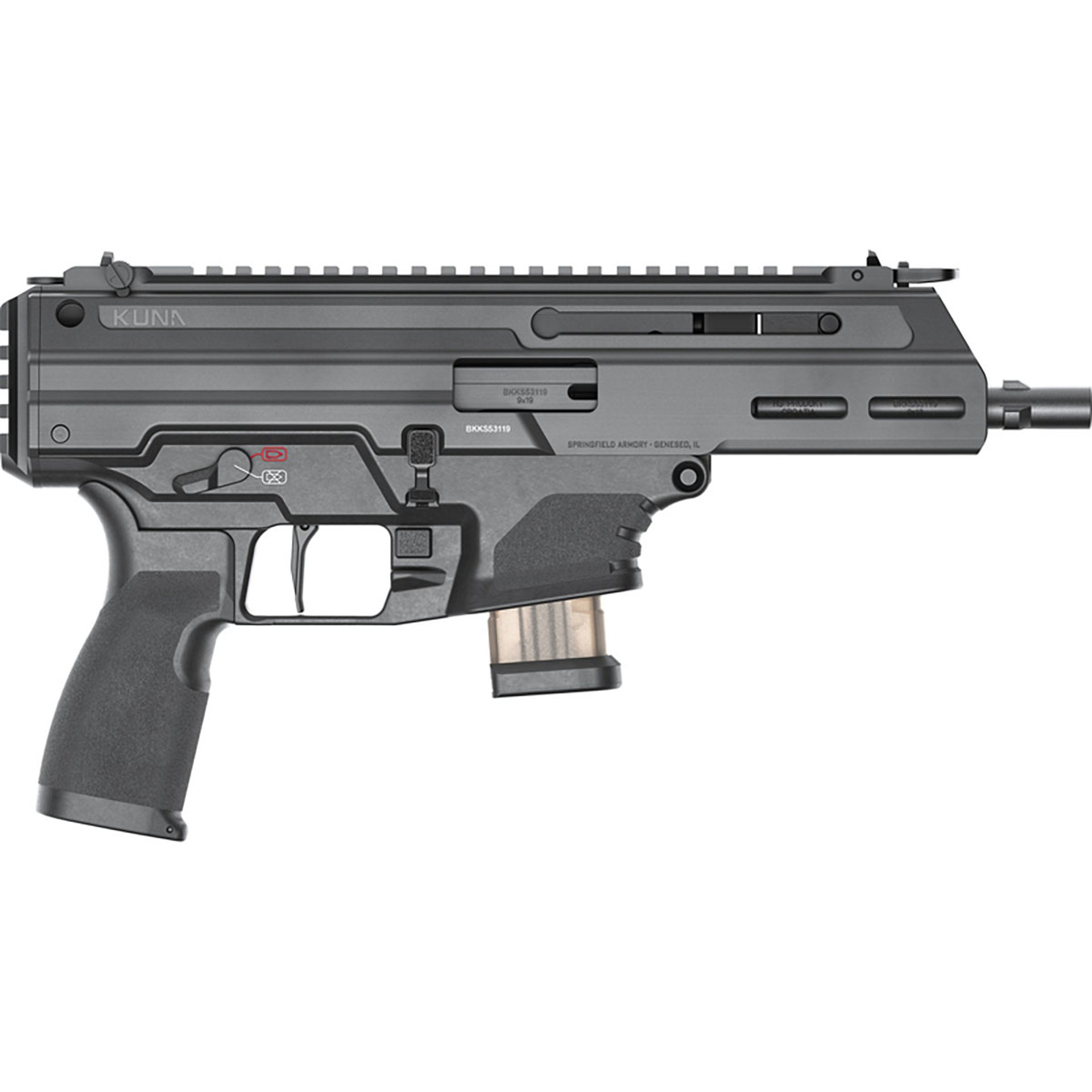 Kuna Tri-Lug 9mm Luger 6.125"BBL (2)10RD Mag Black